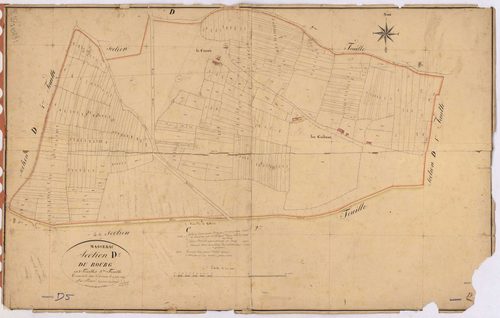 Massérac - Section D5 Bourg (section du) ; 1900-2200