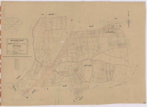 Massérac - Section B4 Ville Guy (section de La) ; 1021-1317