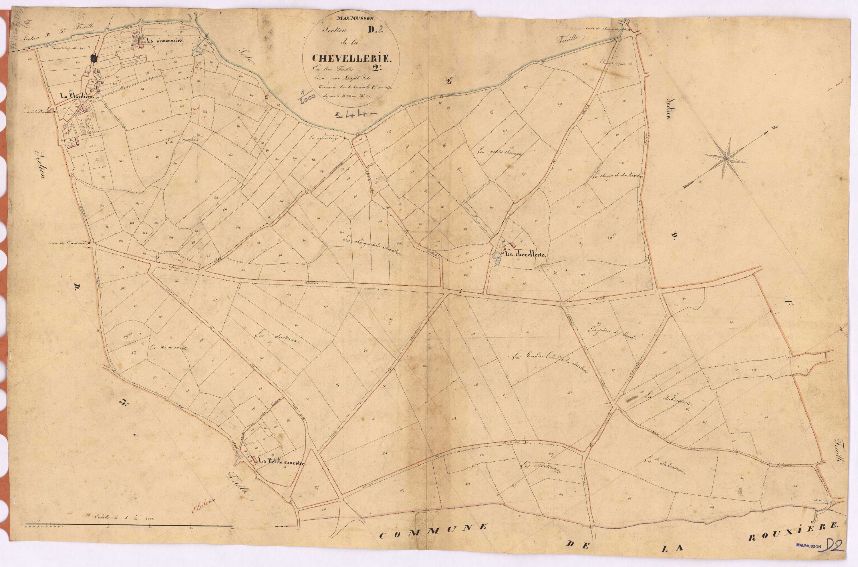 Maumusson - Section D2 Chevellerie (section de La) ; 384-630