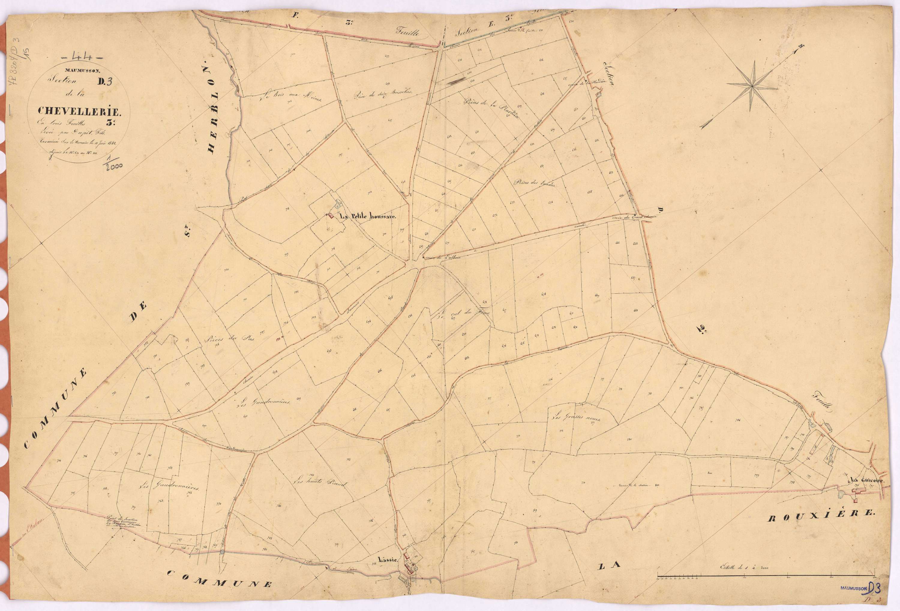 Maumusson - Section D3 Chevellerie (section de La) ; 631-801