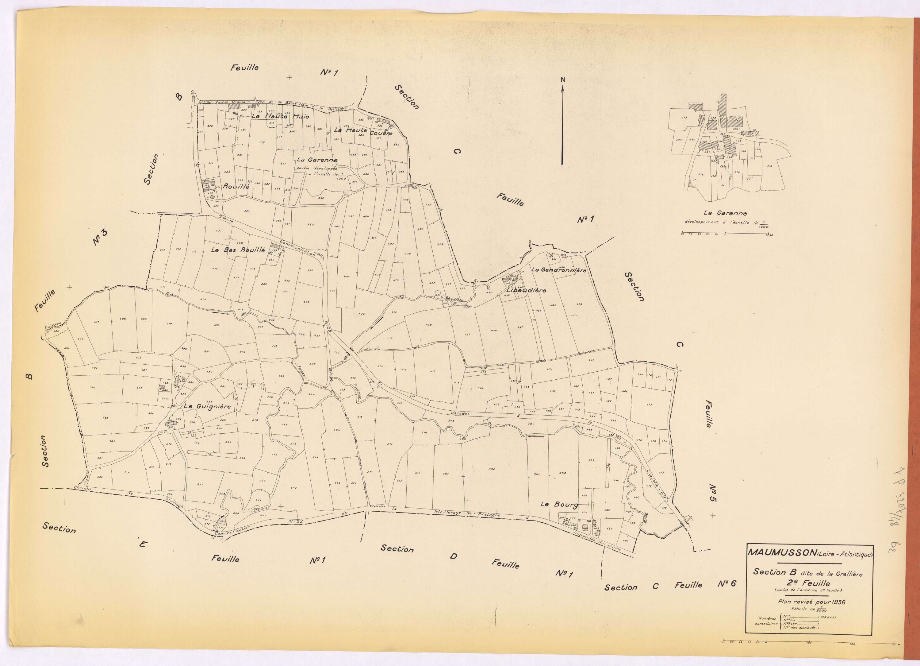 Maumusson - Section B2 Grellière (section de La) ; 325-627