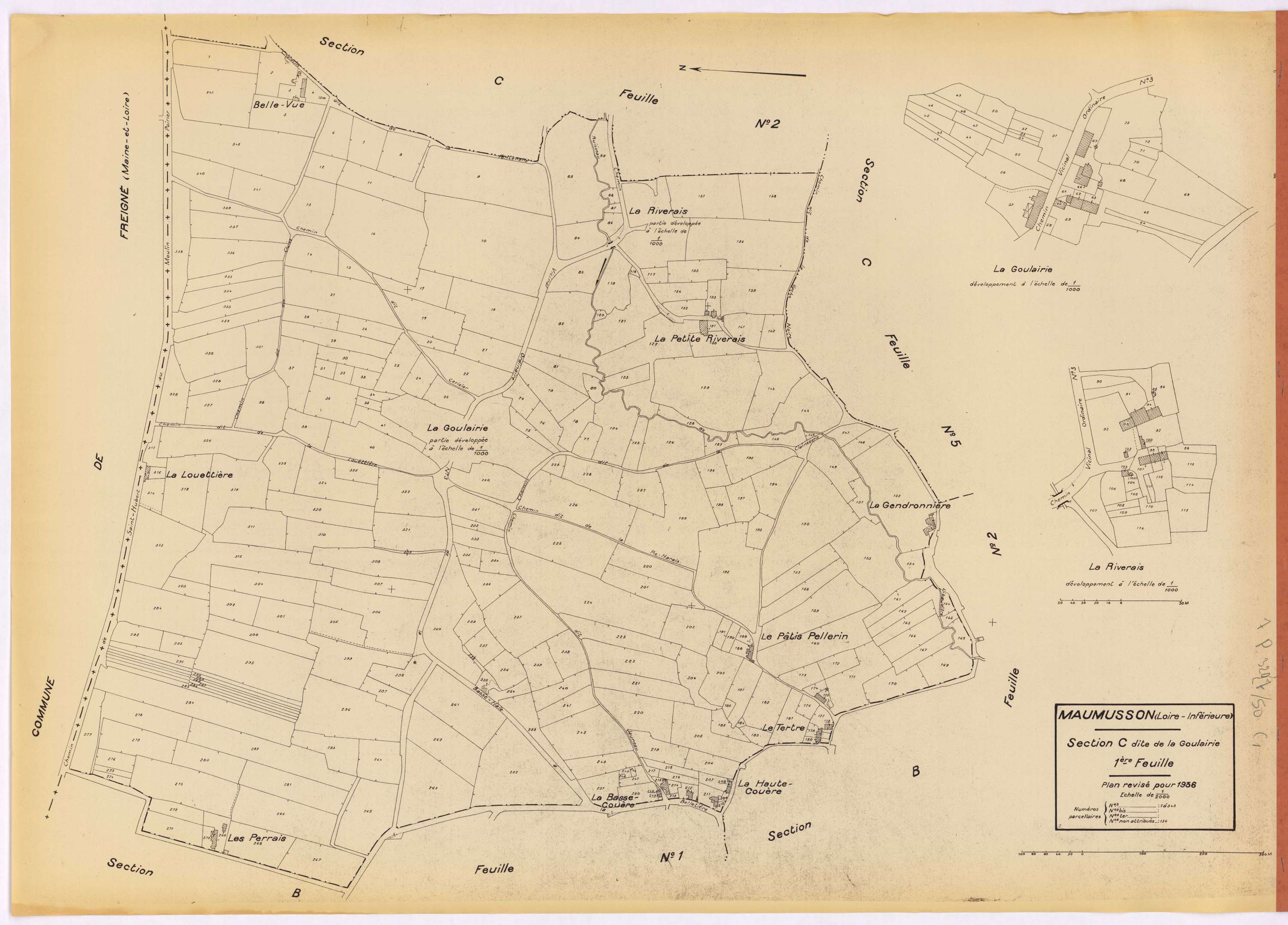 Maumusson - Section C1 Goulairie (section de La) ; 1-343