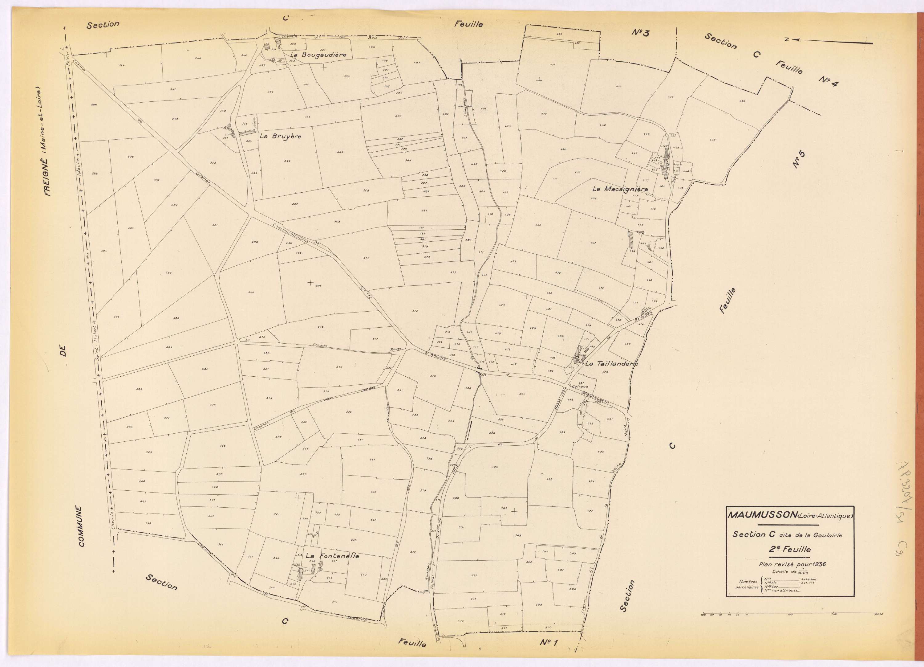 Maumusson - Section C2 Goulairie (section de La) ; 344-600