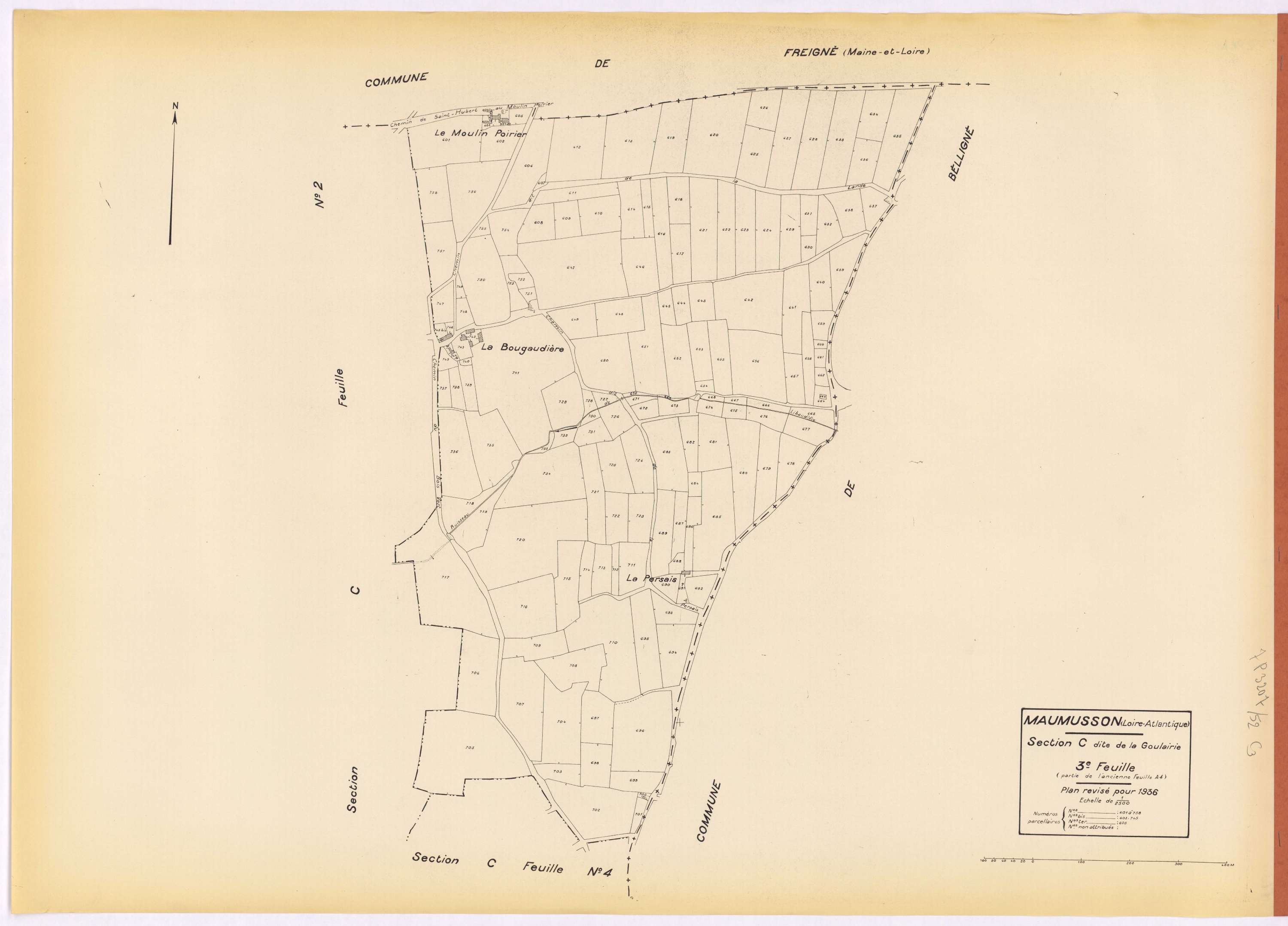 Maumusson - Section C3 Goulairie (section de La) ; 601-758