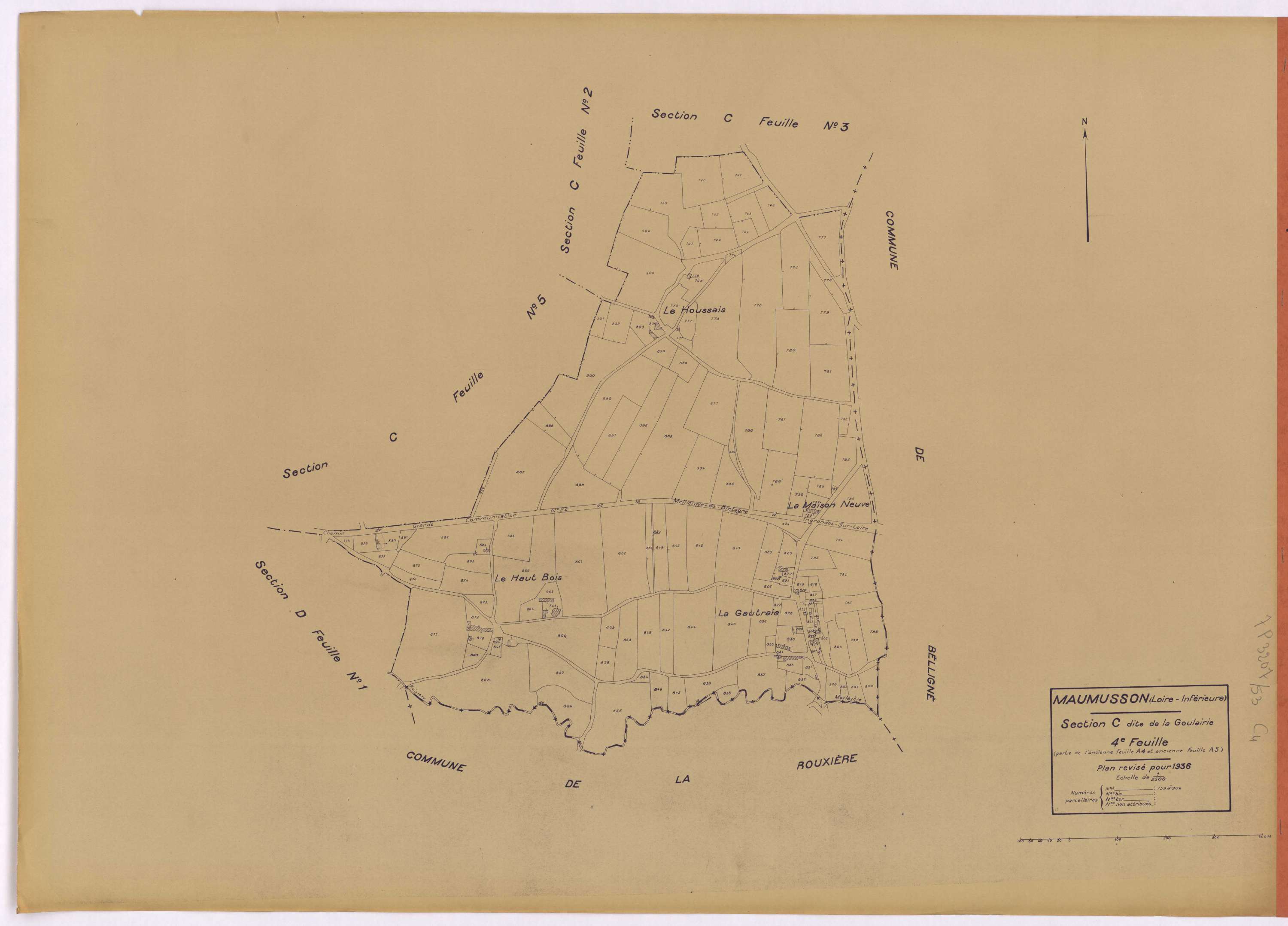 Maumusson - Section C4 Goulairie (section de La) ; 759-906