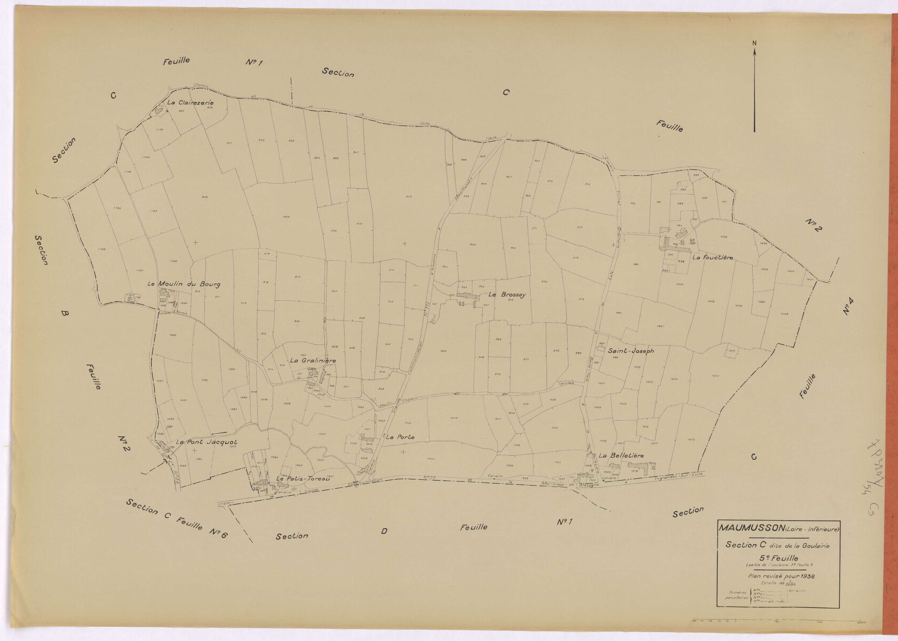 Maumusson - Section C5 Goulairie (section de La) ; 907-1111
