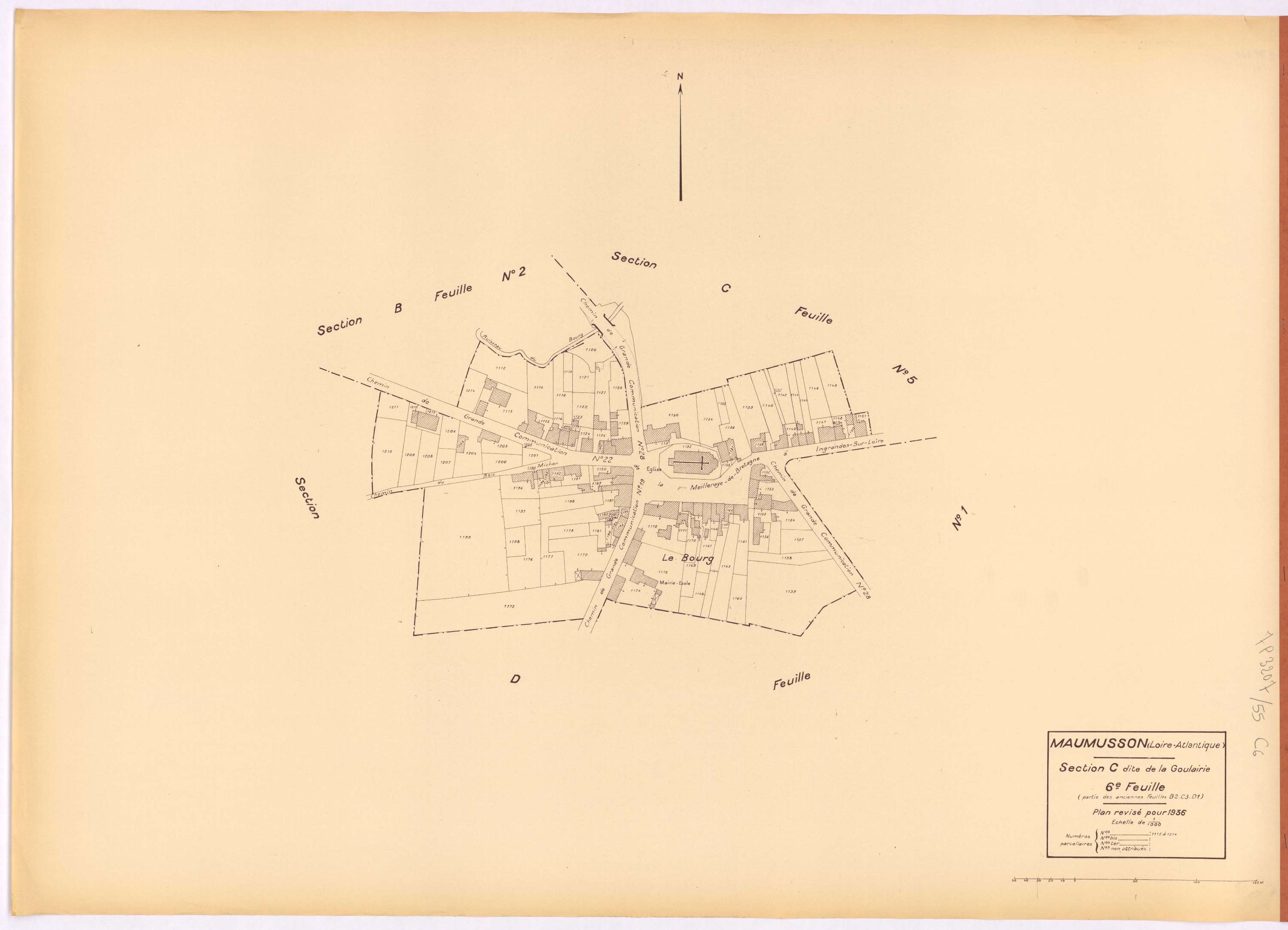 Maumusson - Section C6 Goulairie (section de La) ; 1112-1214