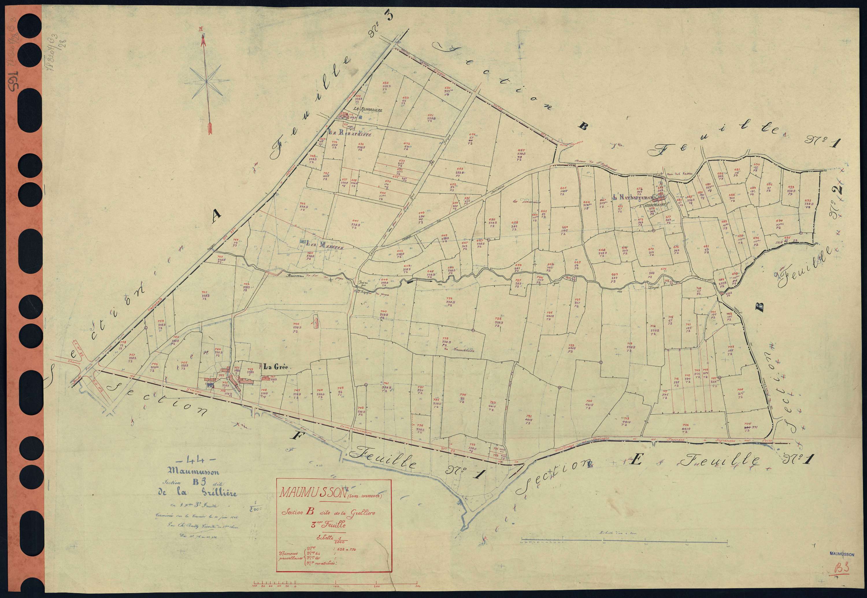 Maumusson - Section B3 Grellière (section de La) . 628-774