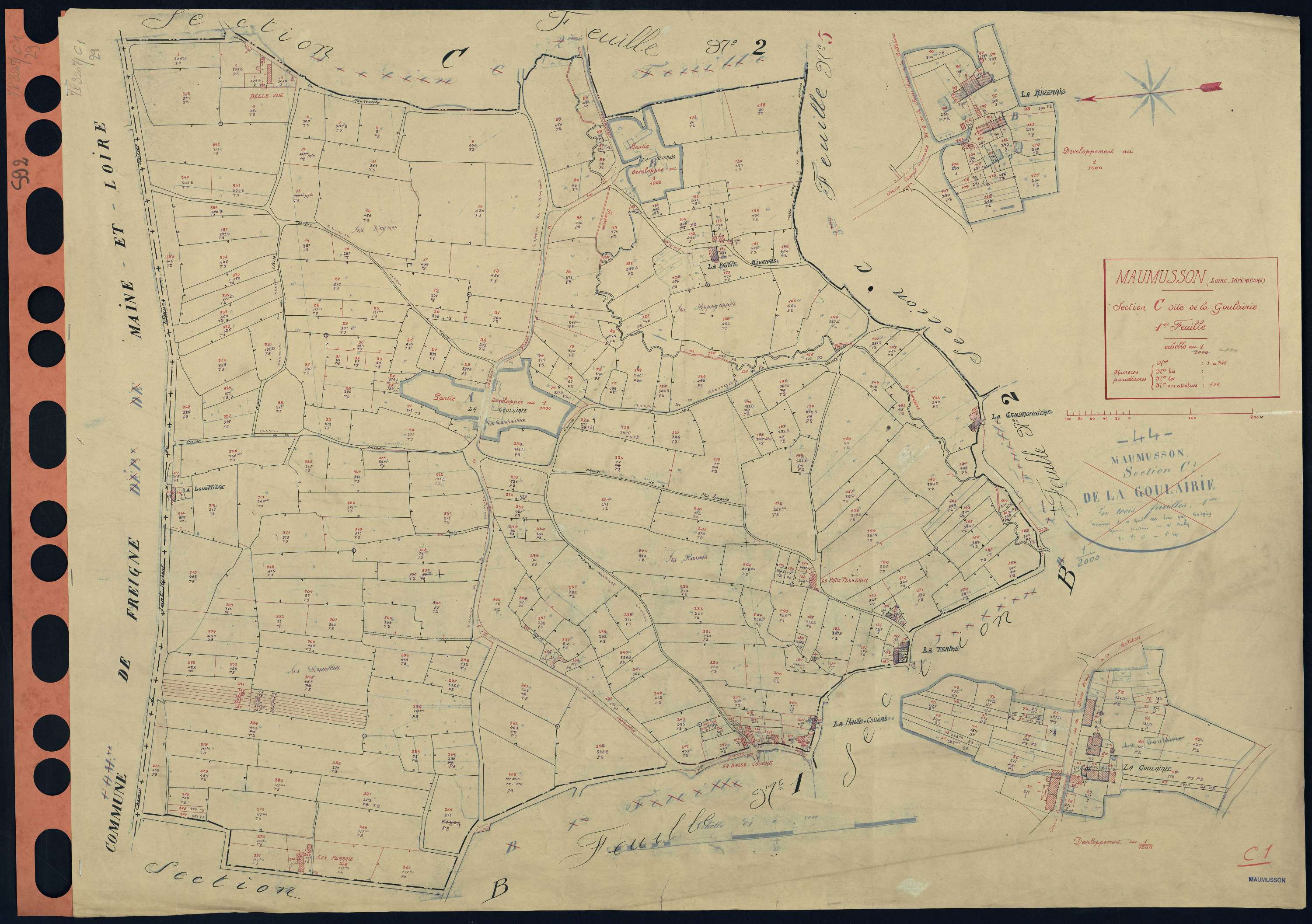 Maumusson - Section C1 Goulairie (section de La) . 1-343