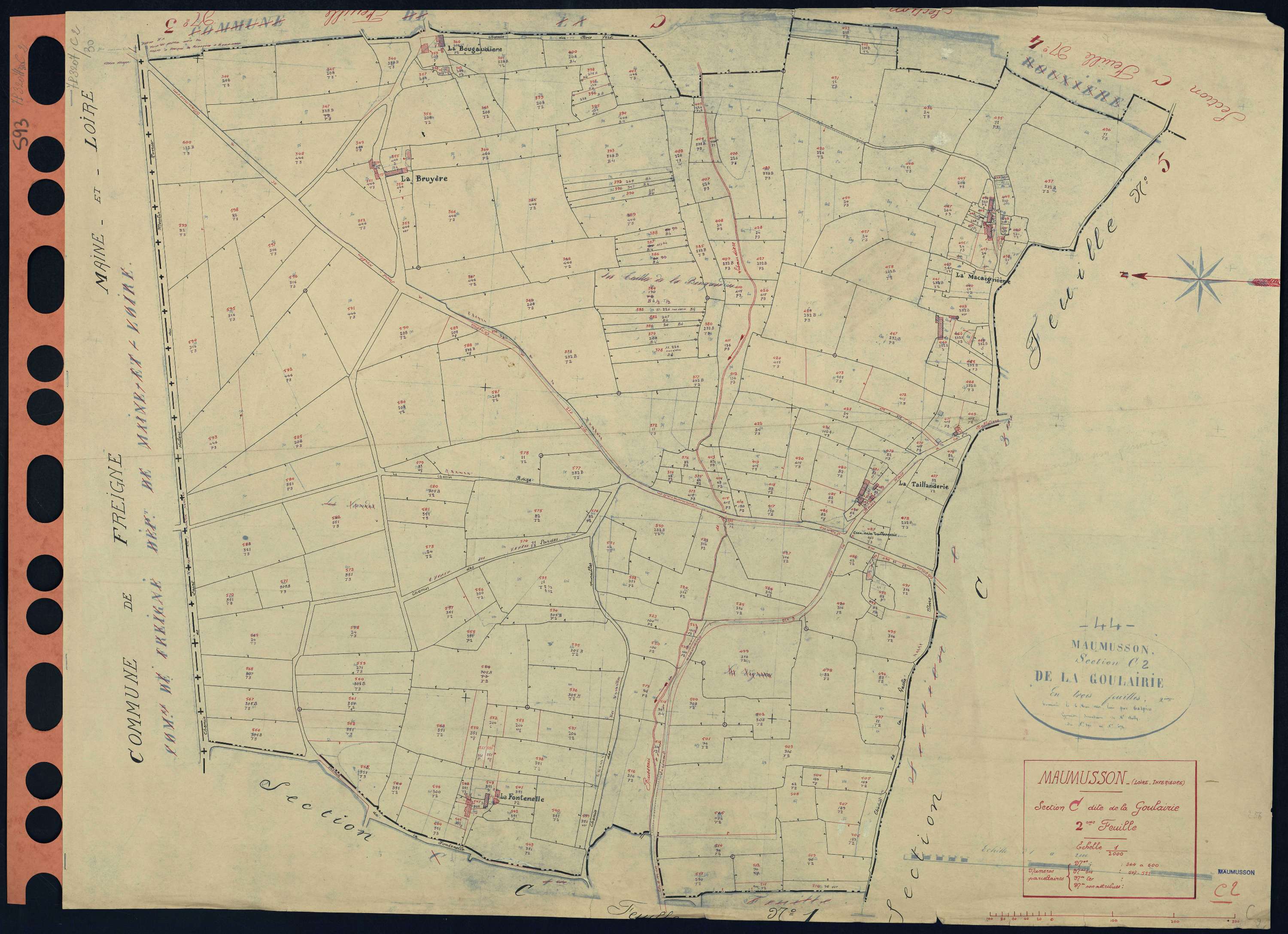 Maumusson - Section C2 Goulairie (section de La) . 344-600