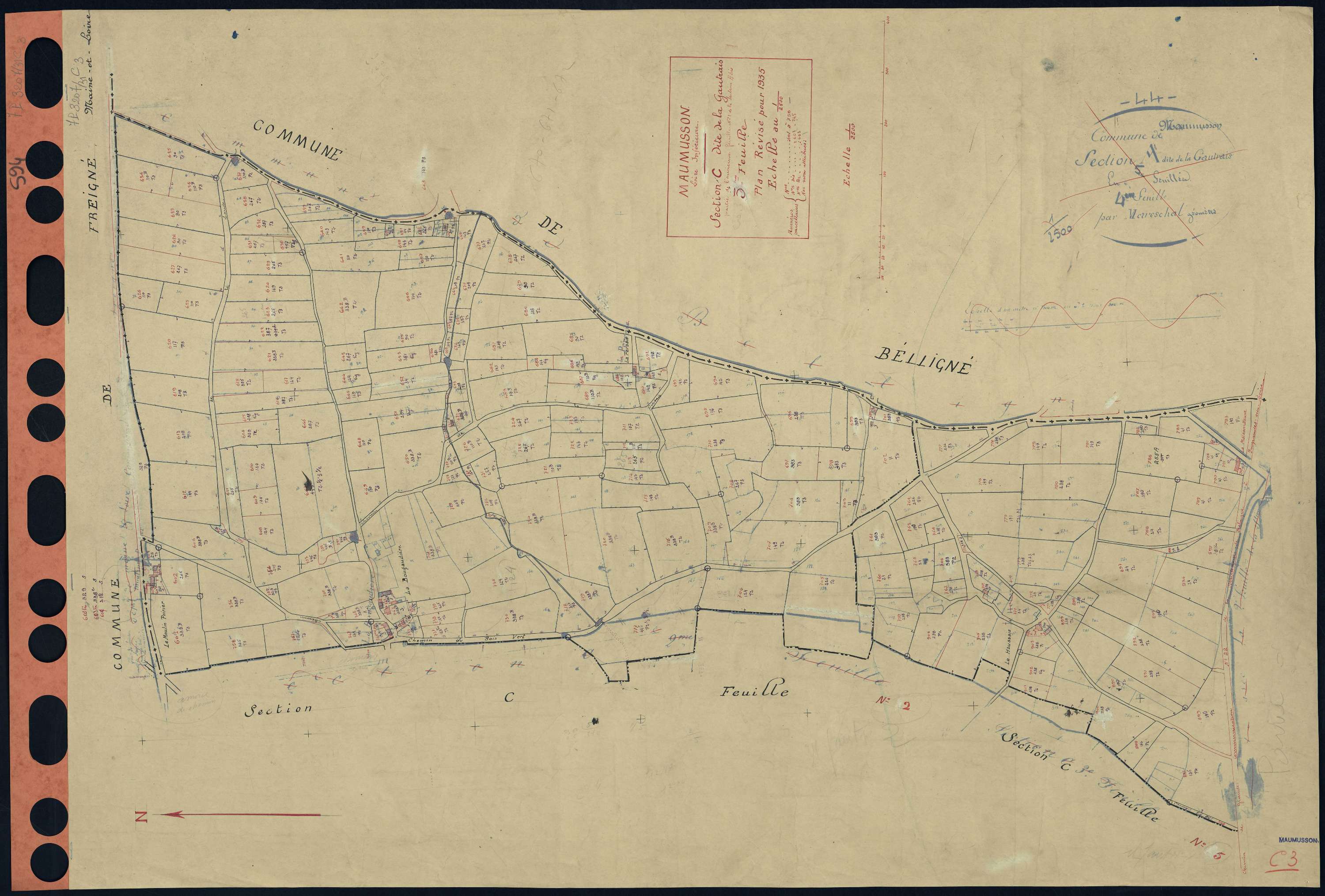 Maumusson - Section C3 Gautrais (section de La) . 601-758