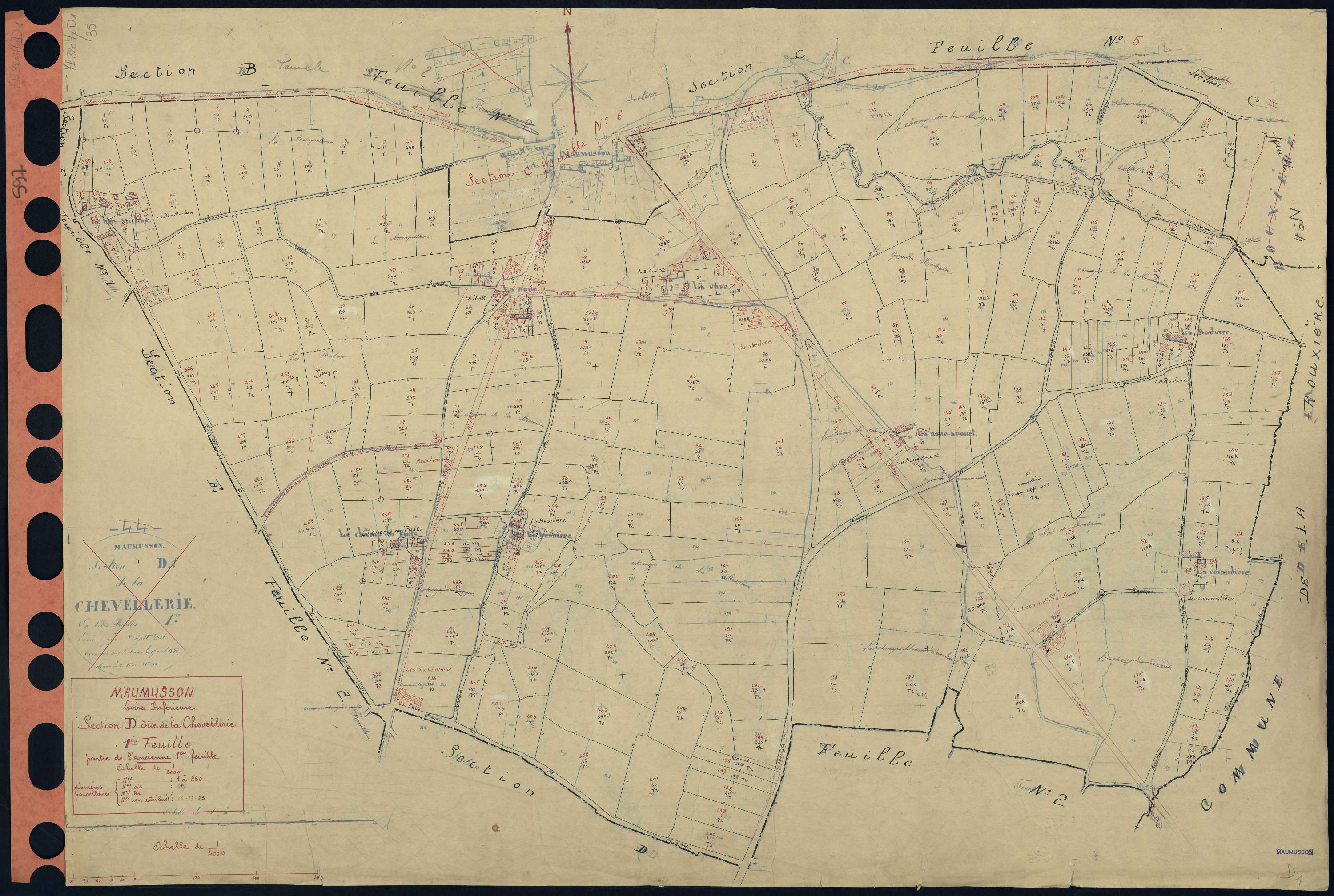 Maumusson - Section D1 Chevellerie (section de La) . 1-280