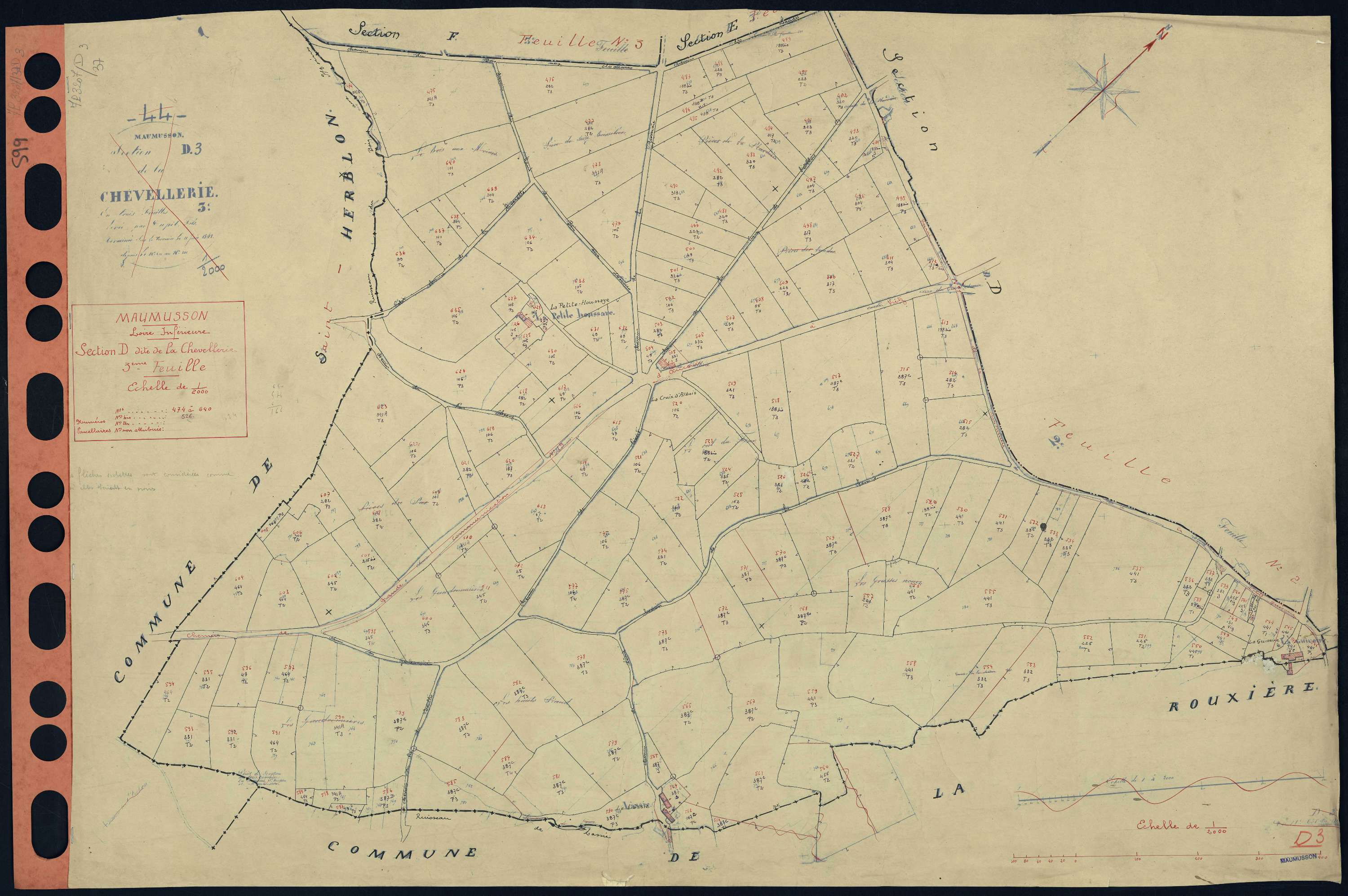 Maumusson - Section D3 Chevellerie (section de La) . 474-640