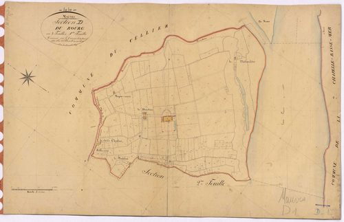 Mauves-sur-Loire - Section D1 Bourg (section du) ; 1-196