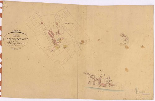Mauves-sur-Loire - Section D2 D3 (développement) Bourg (section du) ; 197-892 ; 893-1295 ; développement du Bourg, du Port et du village du Bas Ponterau