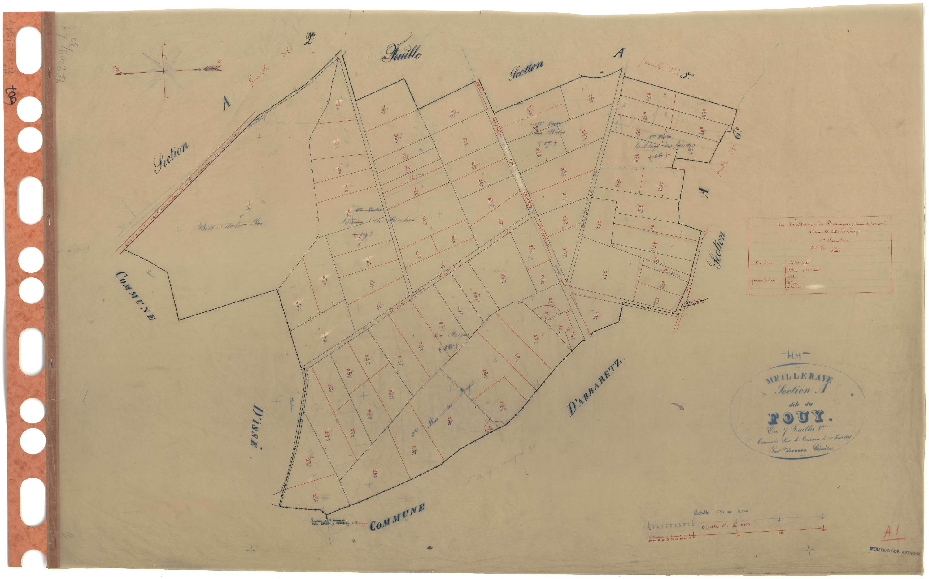 La Meilleraye-de-Bretagne - Section A1 Fouy (section du) . 1-84