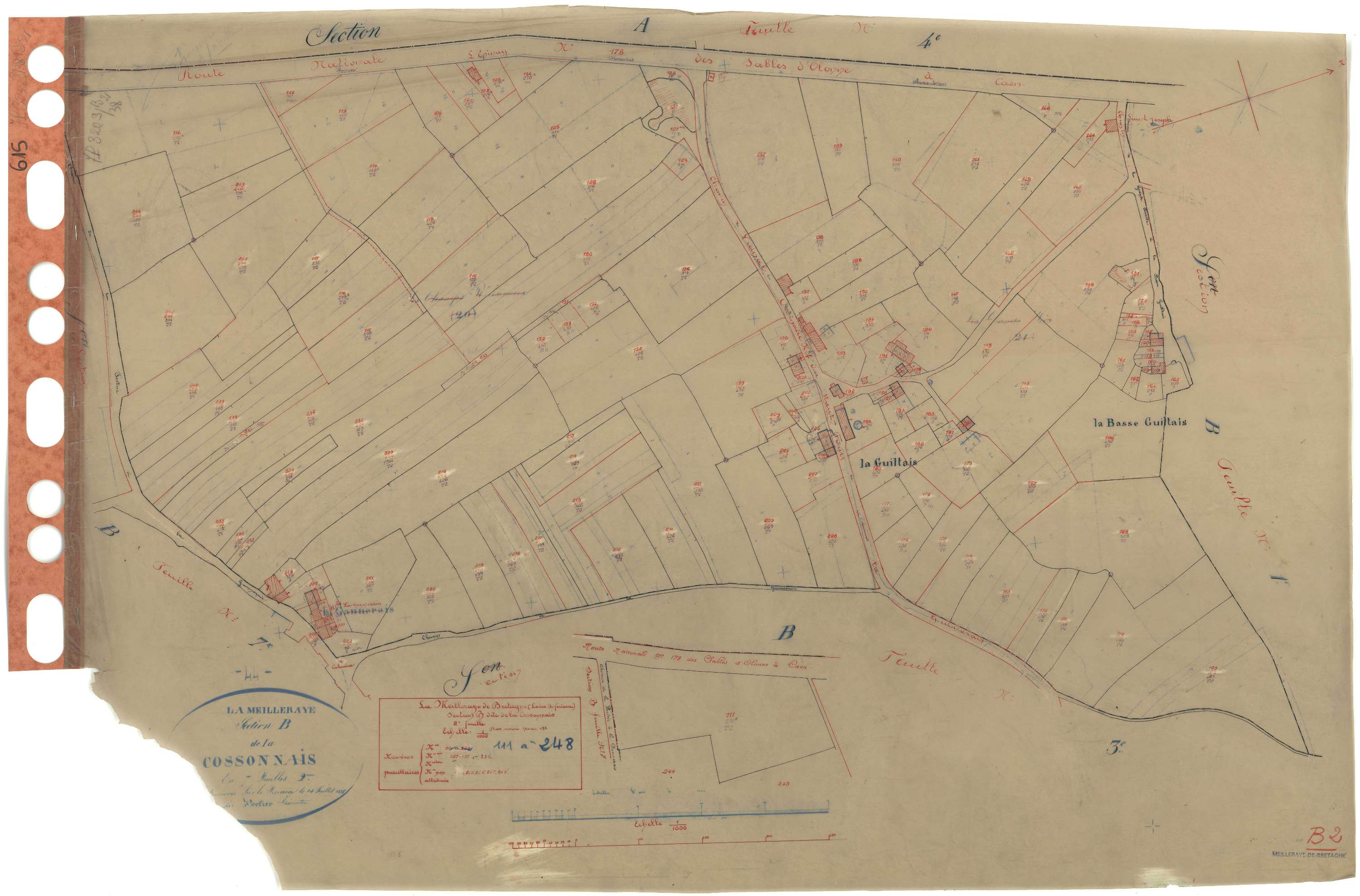 La Meilleraye-de-Bretagne - Section B2 Cossonnais (section de La) . 111-248