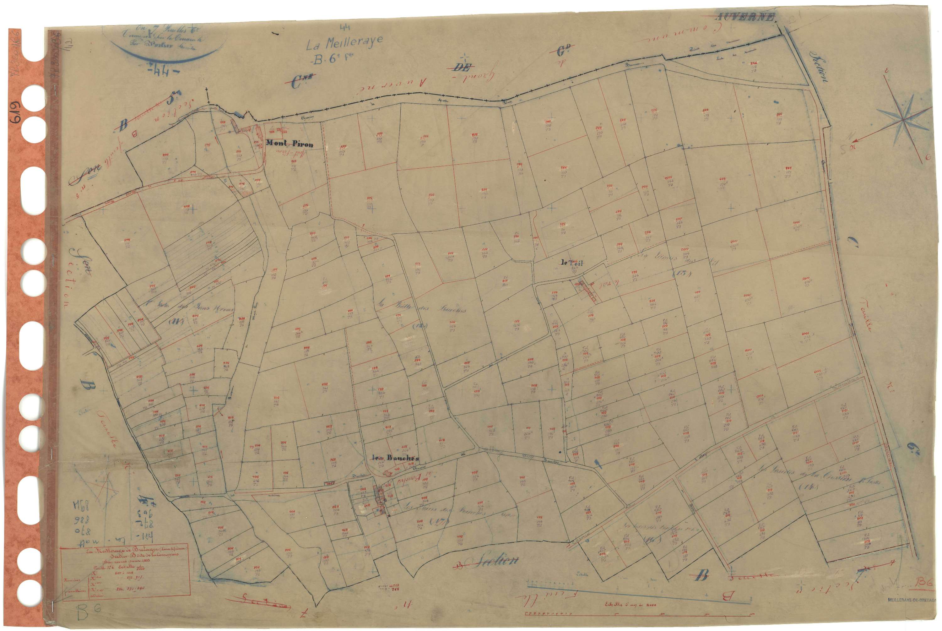 La Meilleraye-de-Bretagne - Section B6 Cossonnais (section de La) . 807-1015