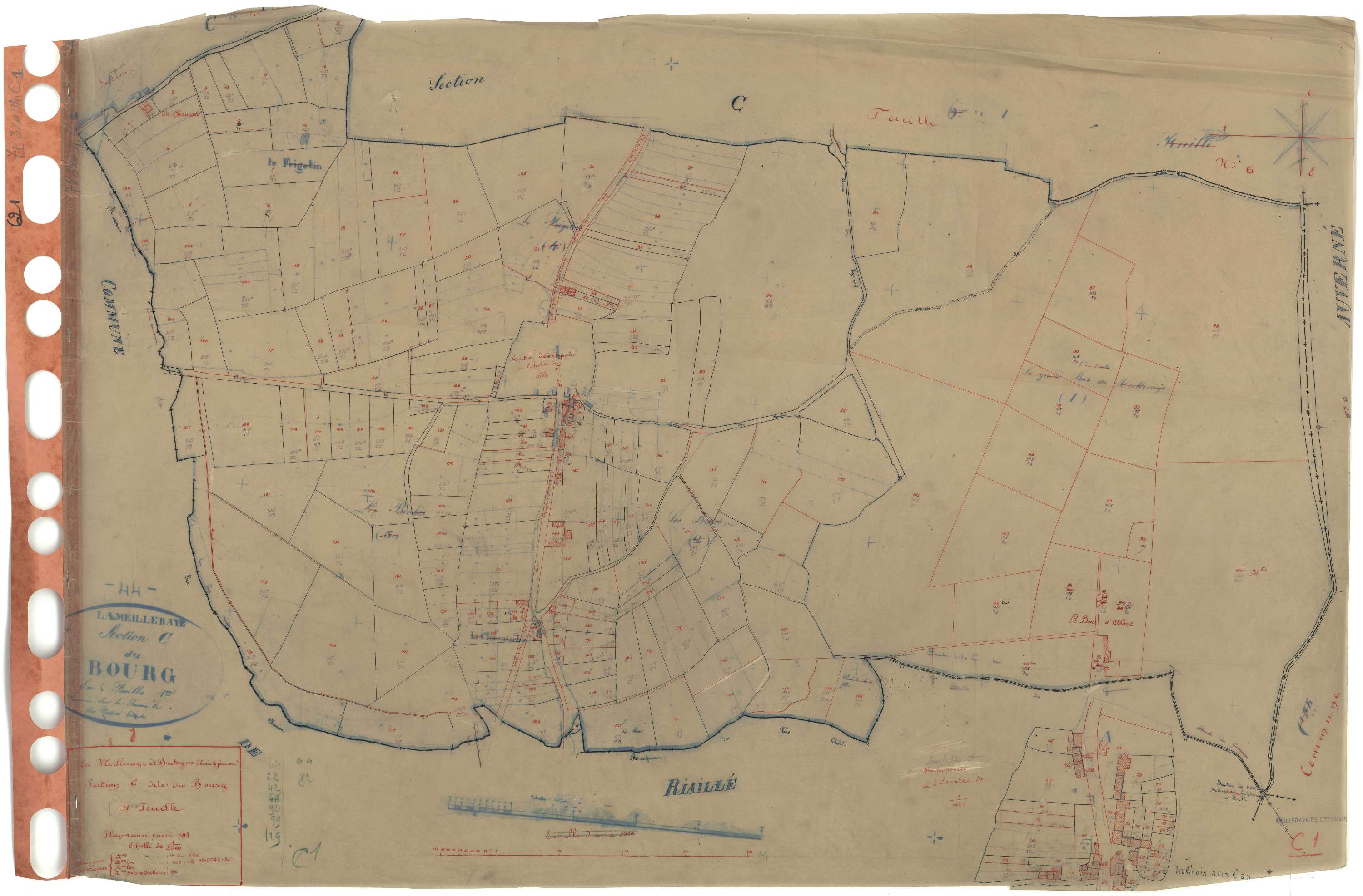 La Meilleraye-de-Bretagne - Section C1 Bourg (section du) . 1-206