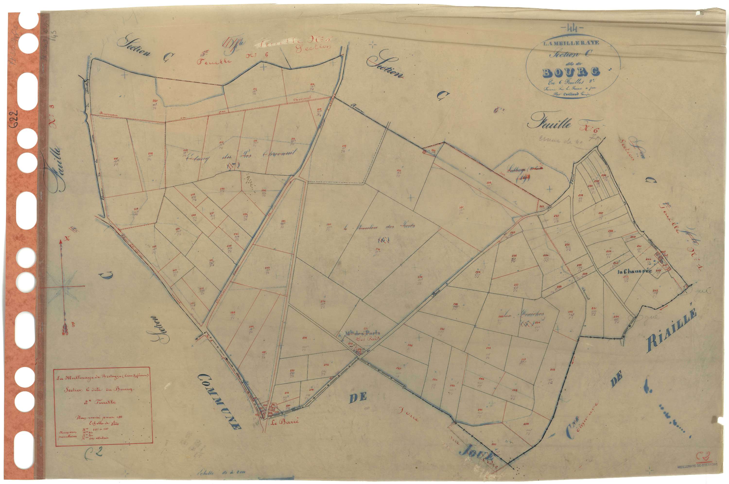 La Meilleraye-de-Bretagne - Section C2 Bourg (section du) . 207-307