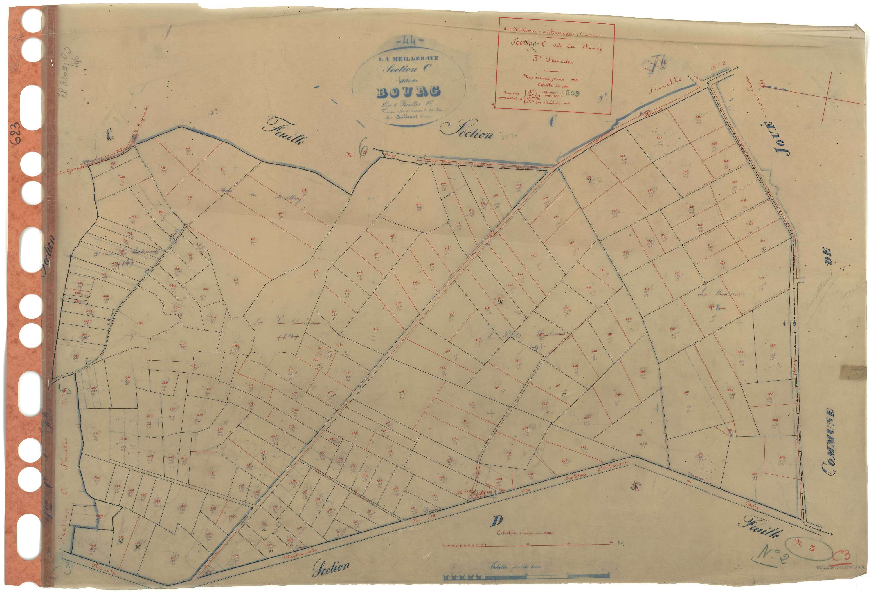 La Meilleraye-de-Bretagne - Section C3 Bourg (section du) . 308-509