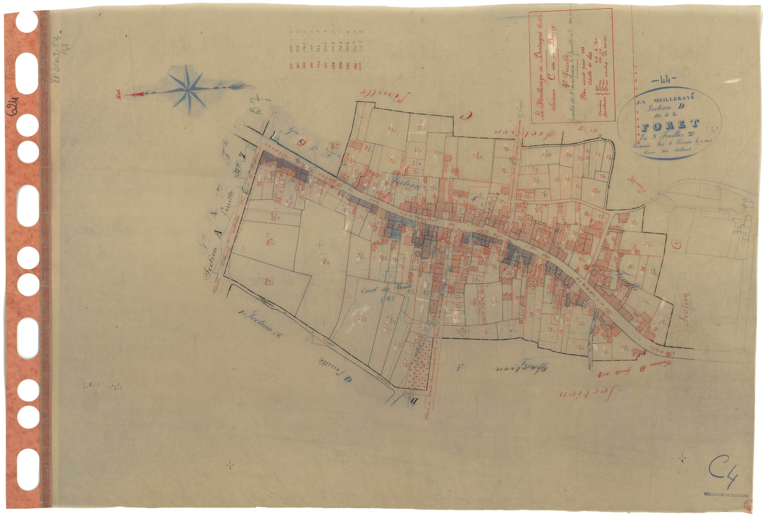 La Meilleraye-de-Bretagne - Section C4 Bourg (section du) . 510-705