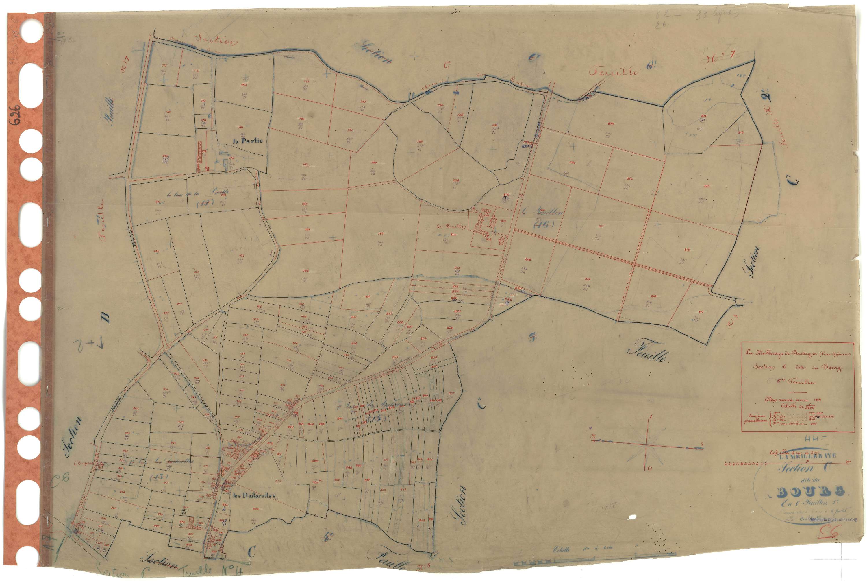 La Meilleraye-de-Bretagne - Section C6 Bourg (section du) . 775-980