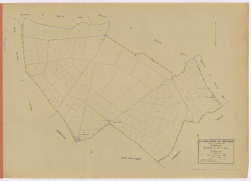 La Meilleraye-de-Bretagne - Section C2 Bourg (section du) ; 207-307