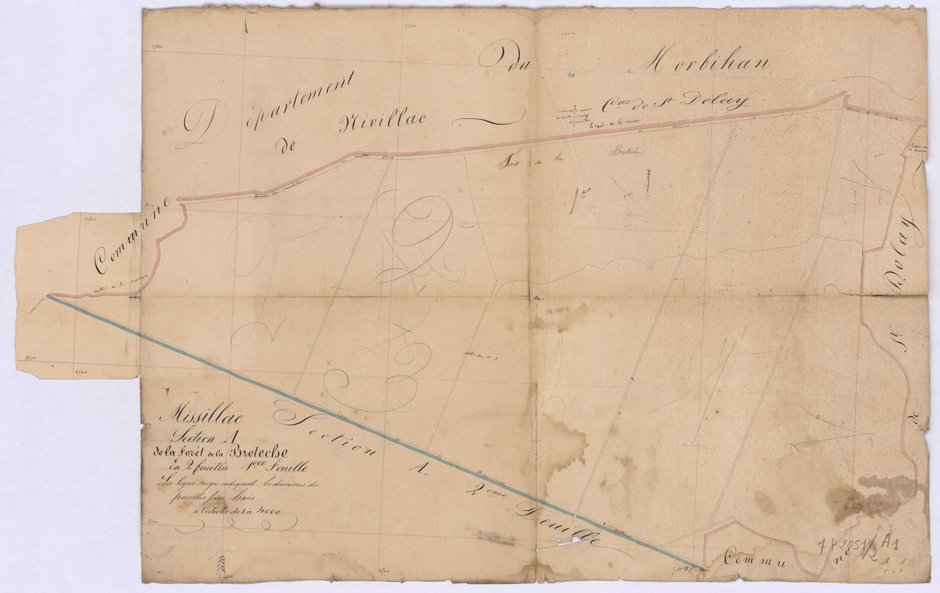 Missillac - Section A1 Forêt de La Bretèche (section de La) ; 1-3