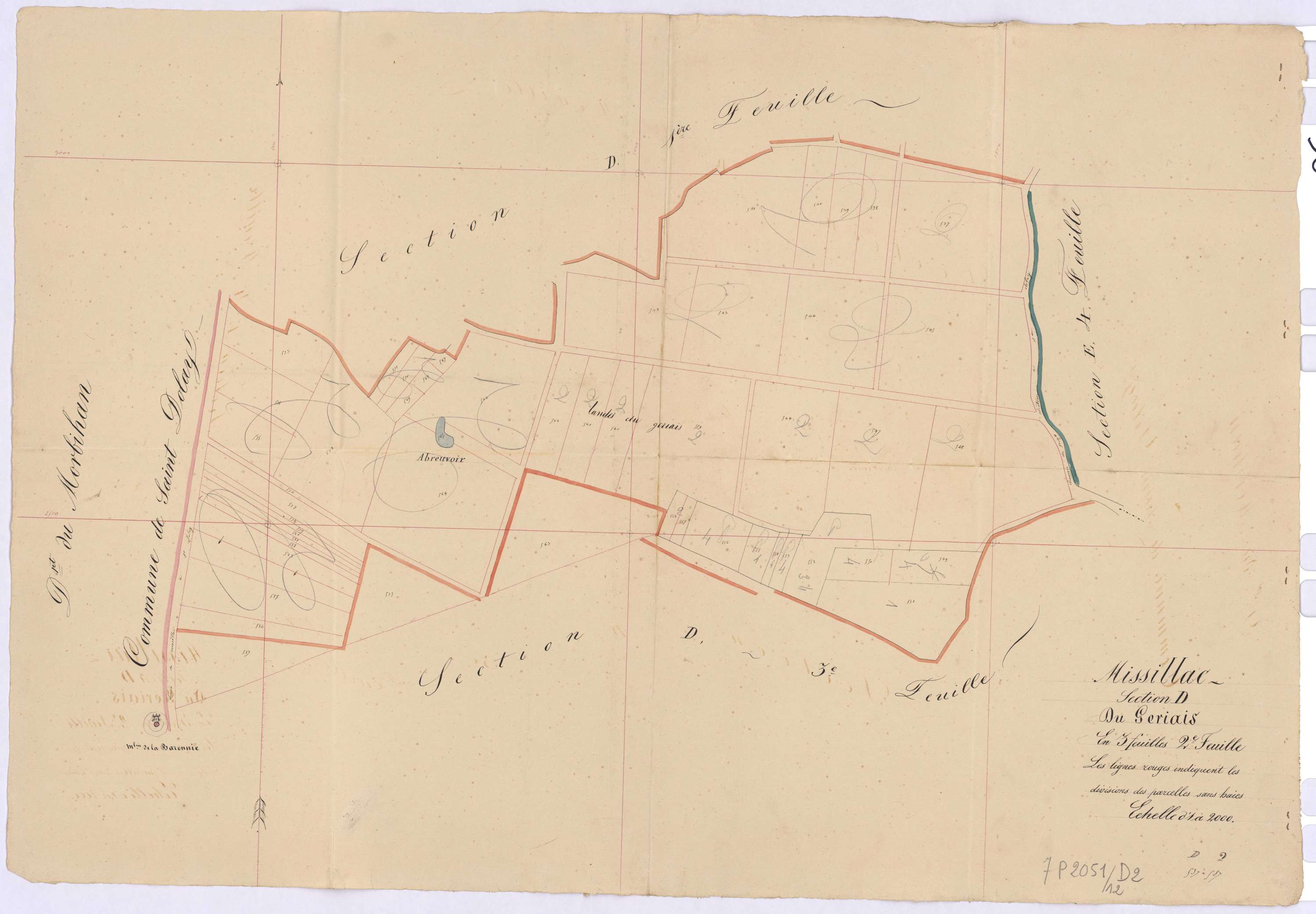 Missillac - Section D2 Geriais (section du) ; 537-587