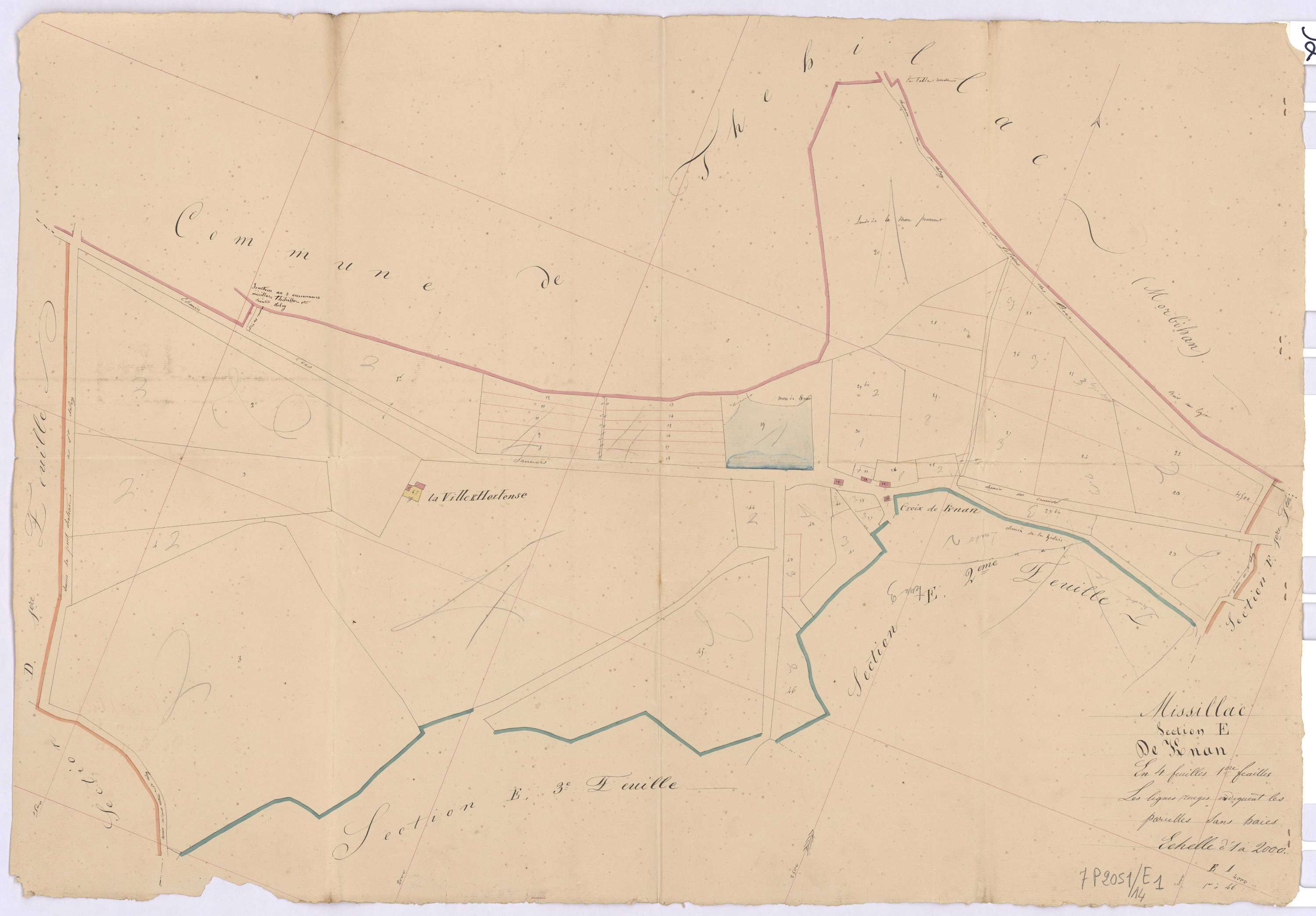 Missillac - Section E1 Kernan (section de) ; 1-46