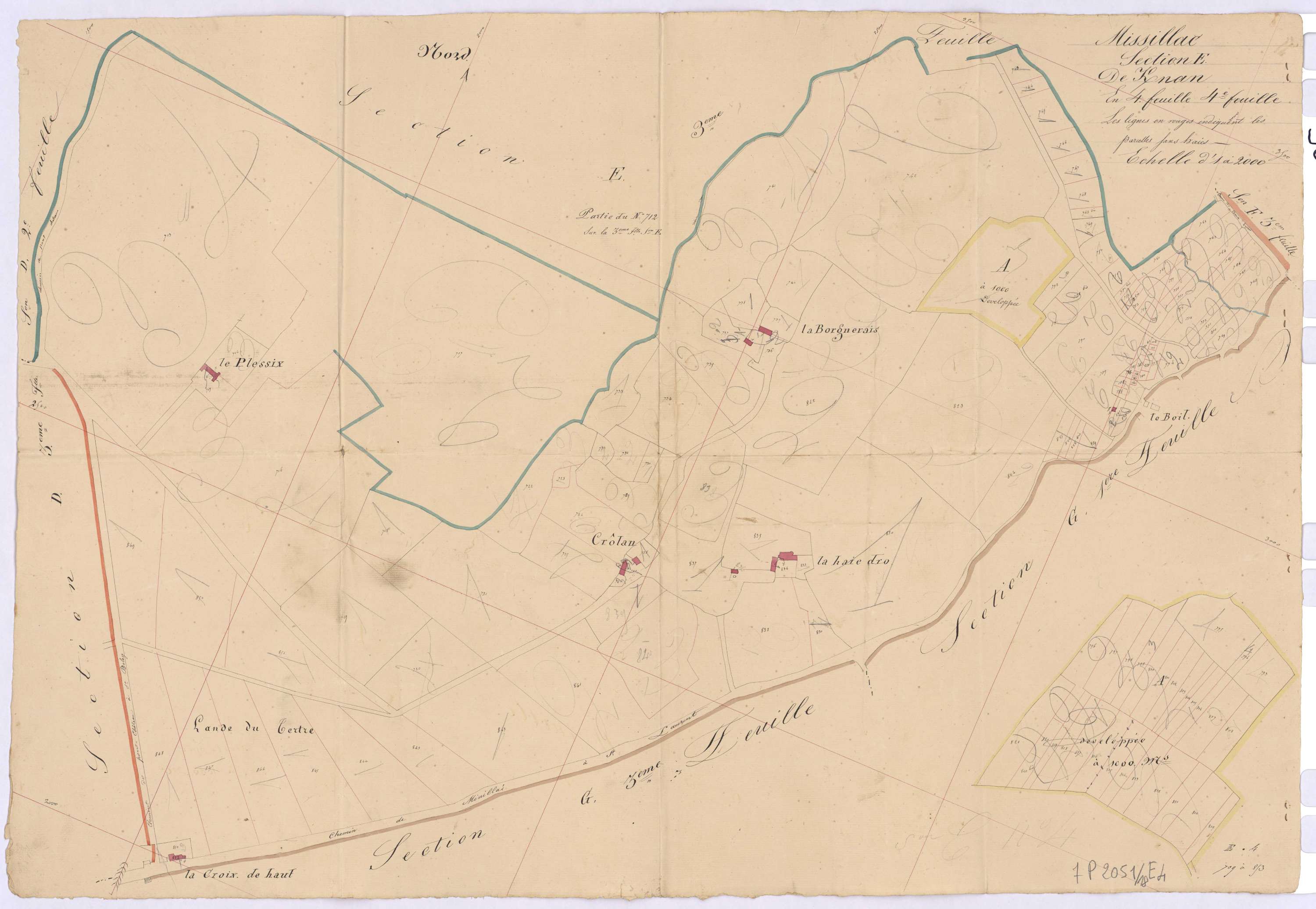 Missillac - Section E4 Kernan (section de) ; 709-853