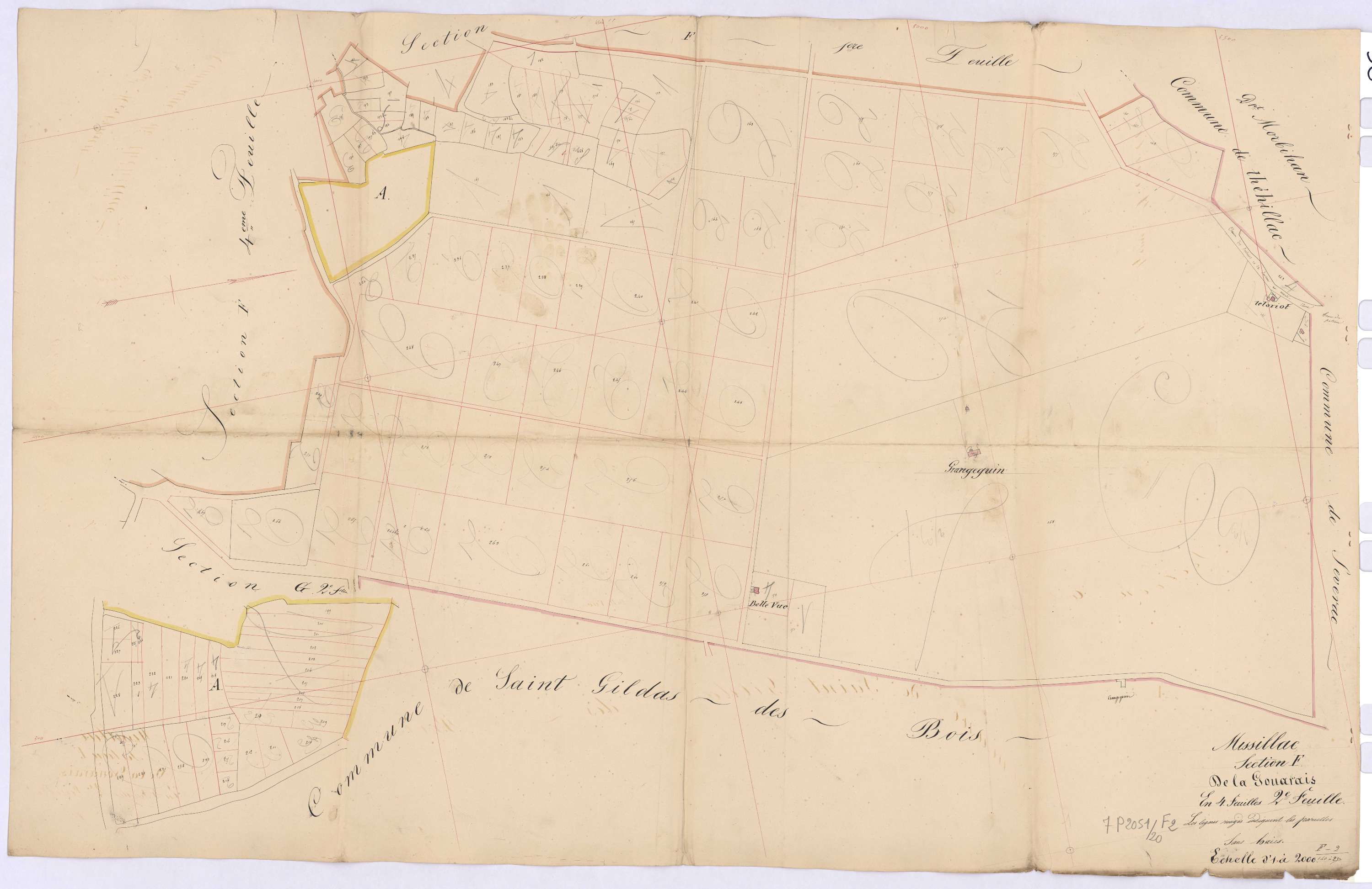 Missillac - Section F2 Gouarais (section de La) ; 140-267