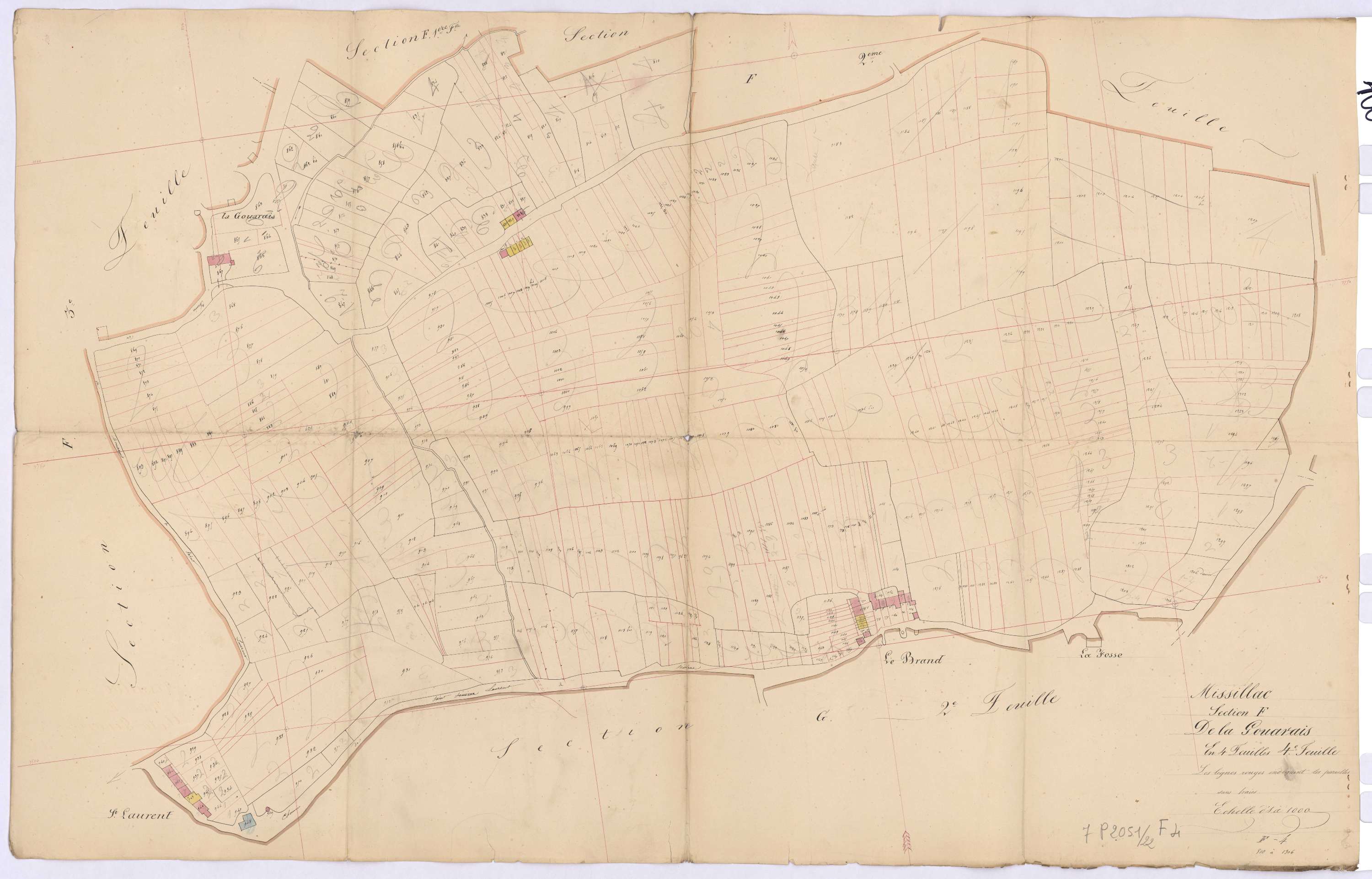 Missillac - Section F4 Gouarais (section de La) ; 810-1306