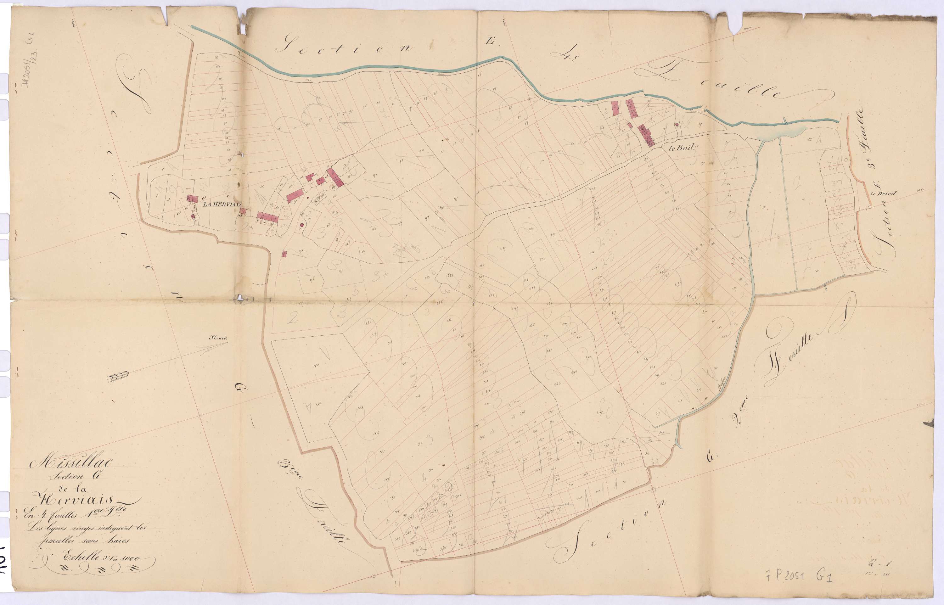 Missillac - Section G1 Herviais (section de La) ; 1-386
