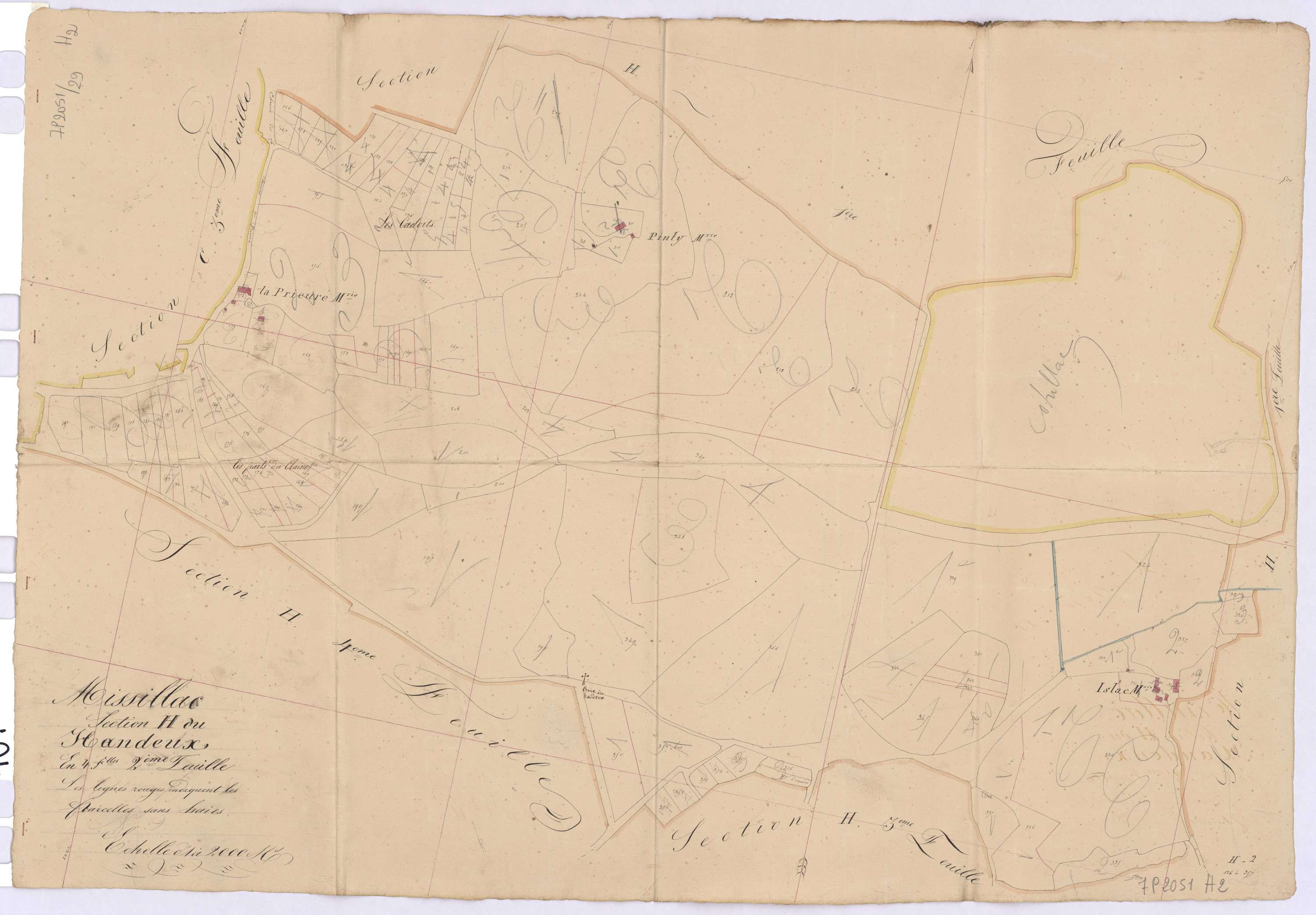 Missillac - Section H2 Handeux (section de) ; 126-357