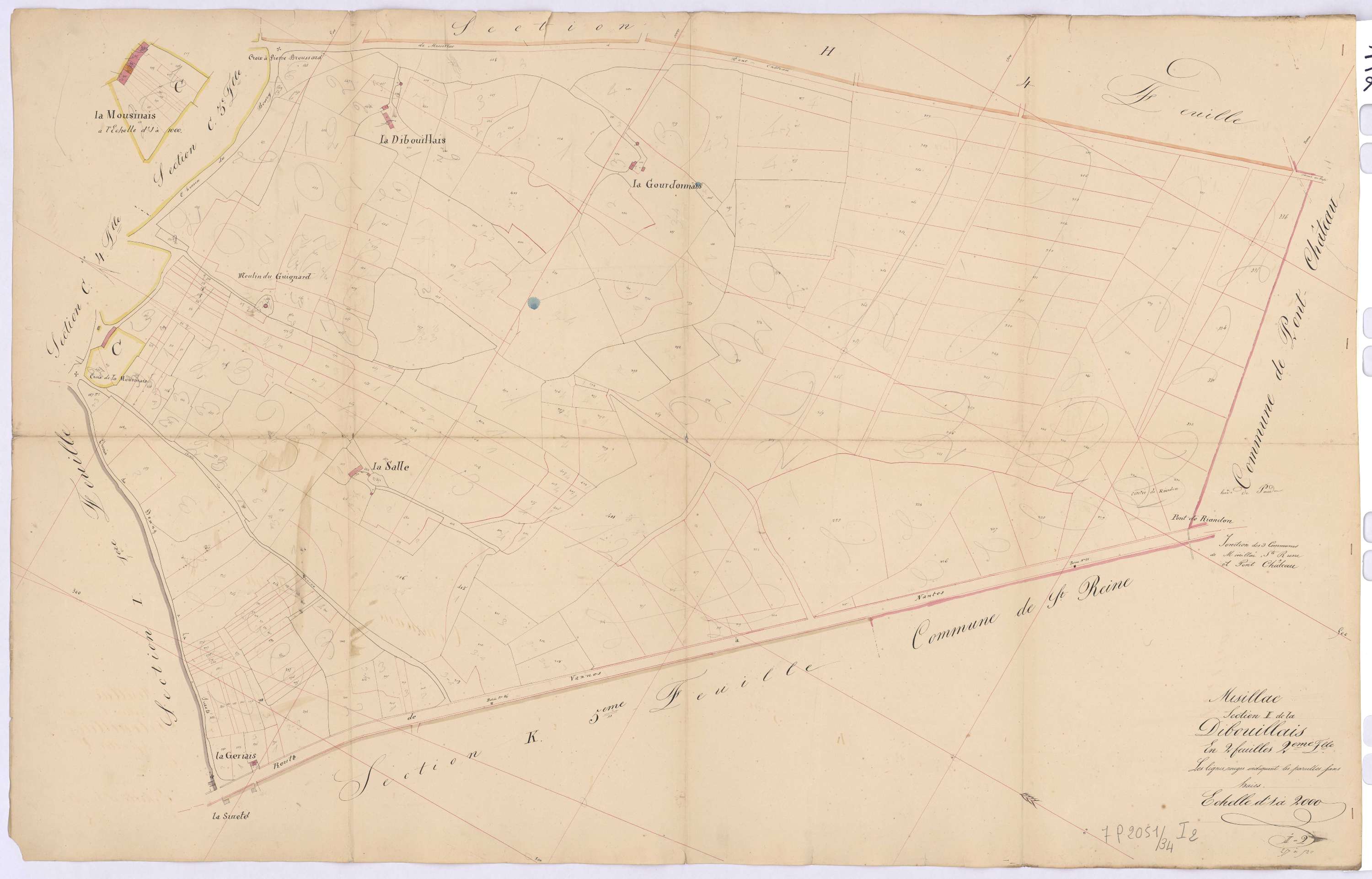 Missillac - Section I2 Dibouillais (section de La) ; 277-520