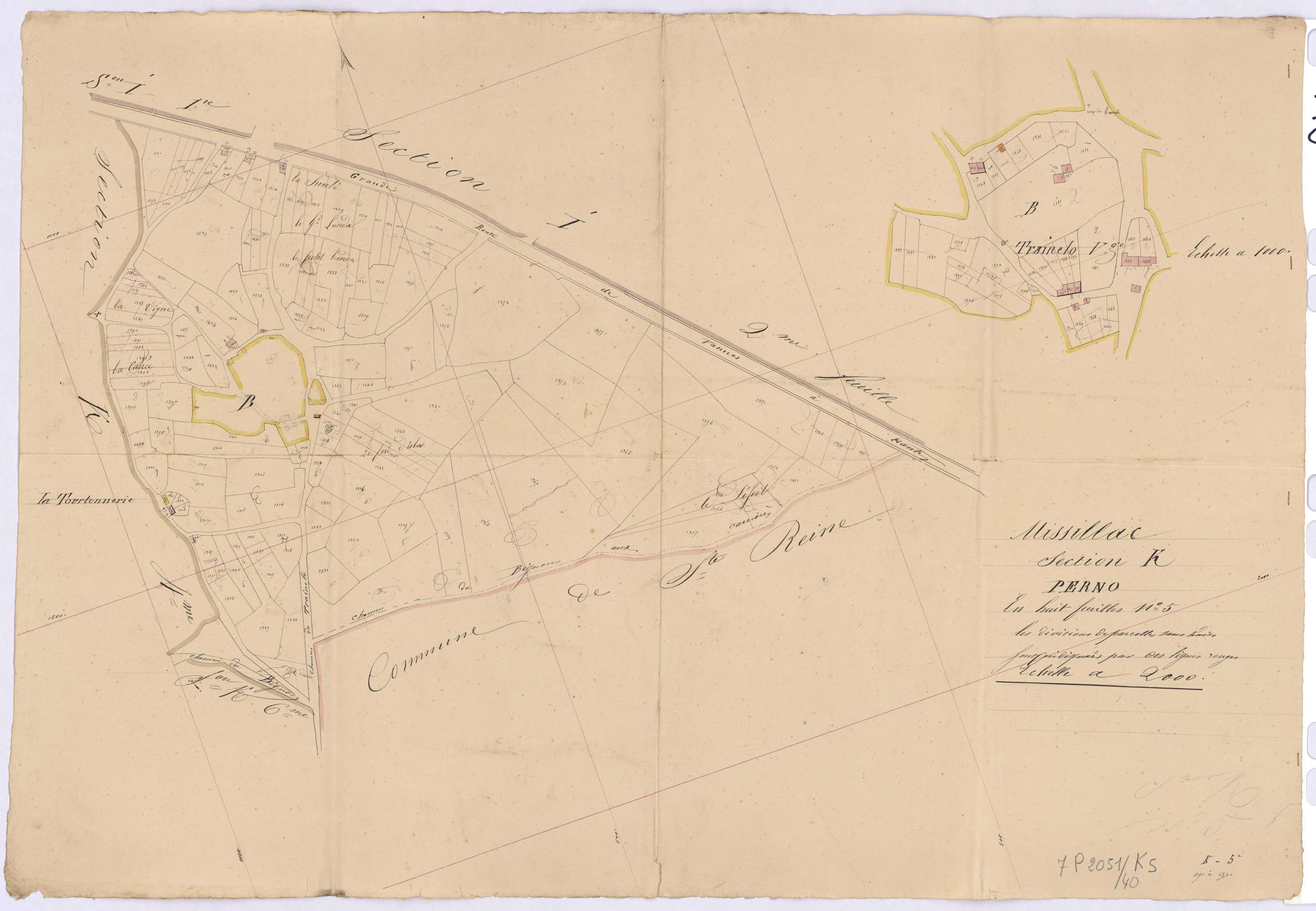 Missillac - Section K5 Perno (section de) ; 1191-1371