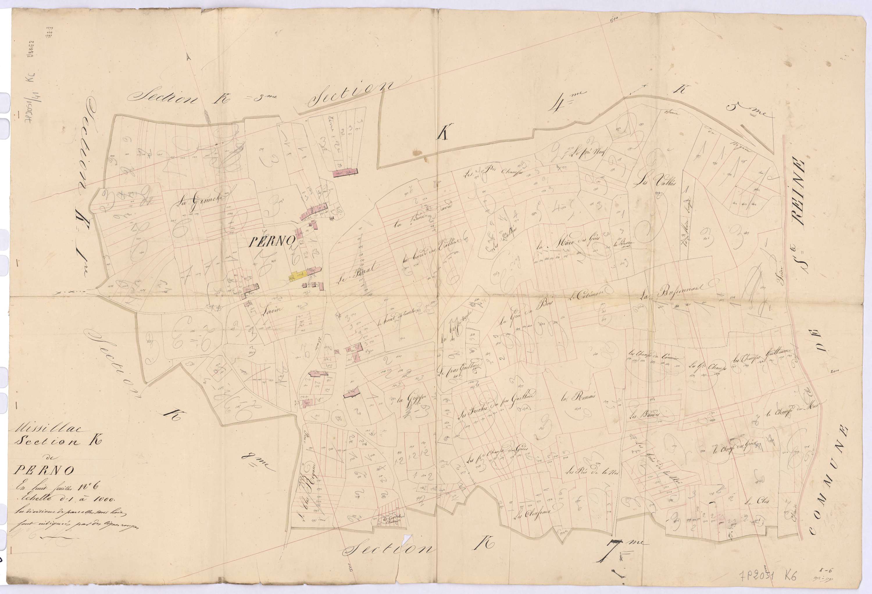 Missillac - Section K6 Perno (section de) ; 1372-1797