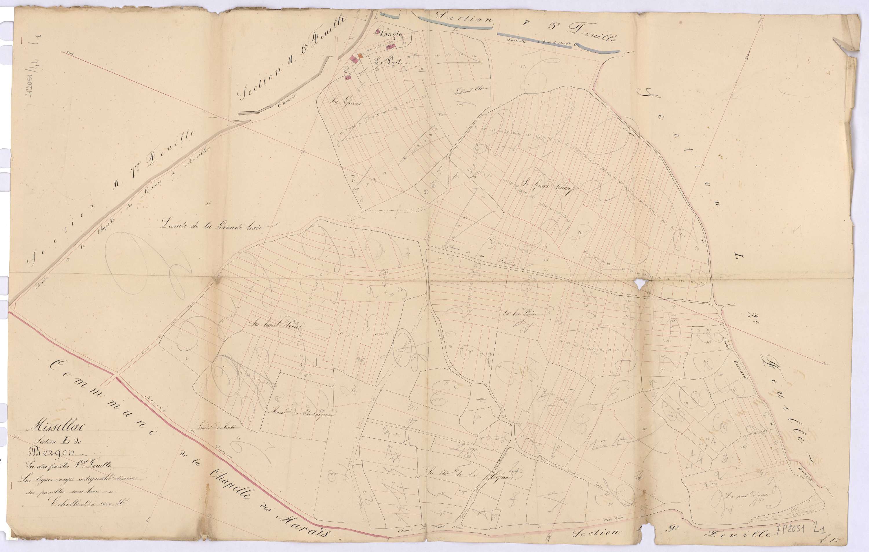 Missillac - Section L1 Bergon (section de) ; 1-355