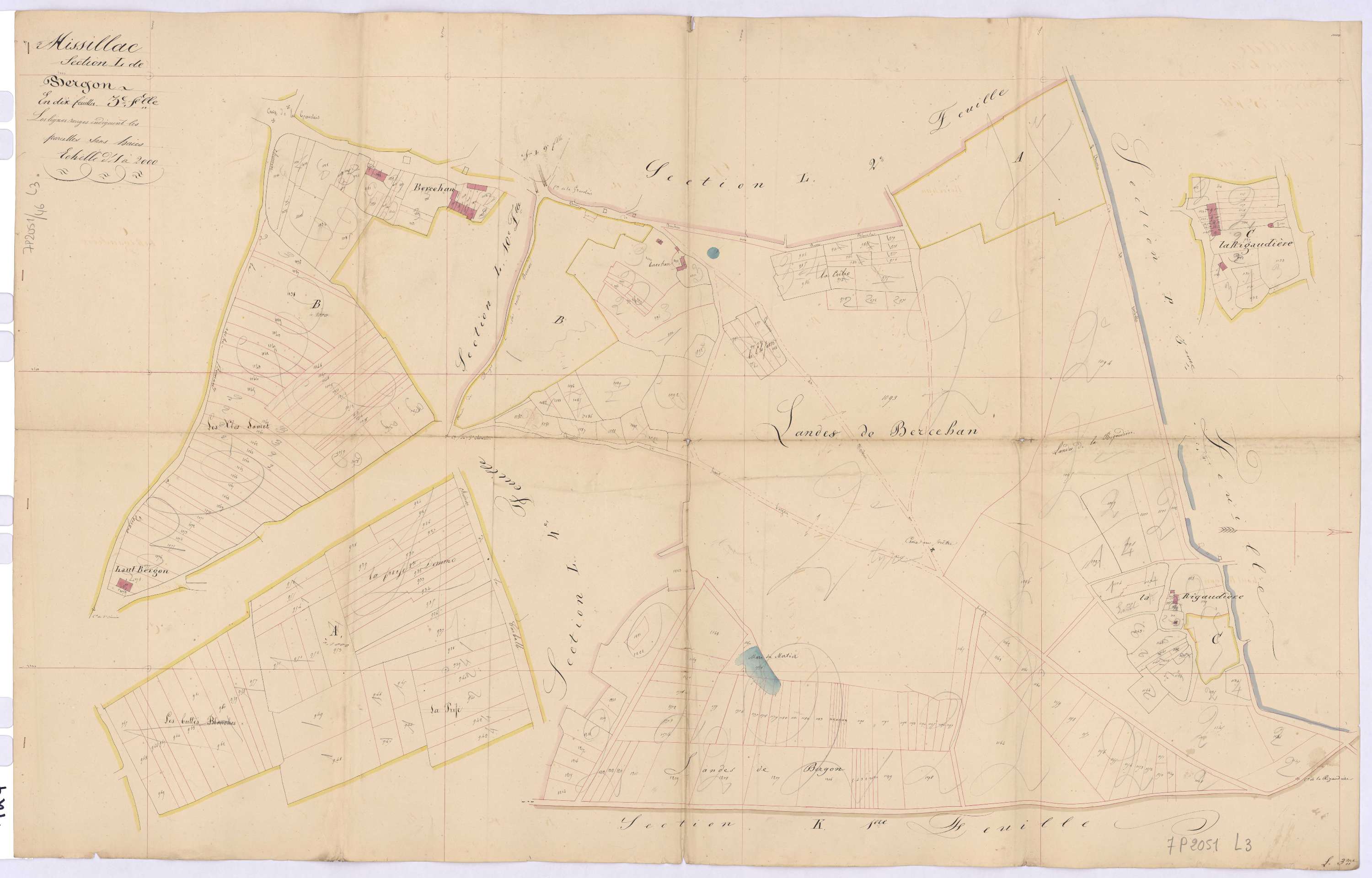 Missillac - Section L3 Bergon (section de) ; 923-1223