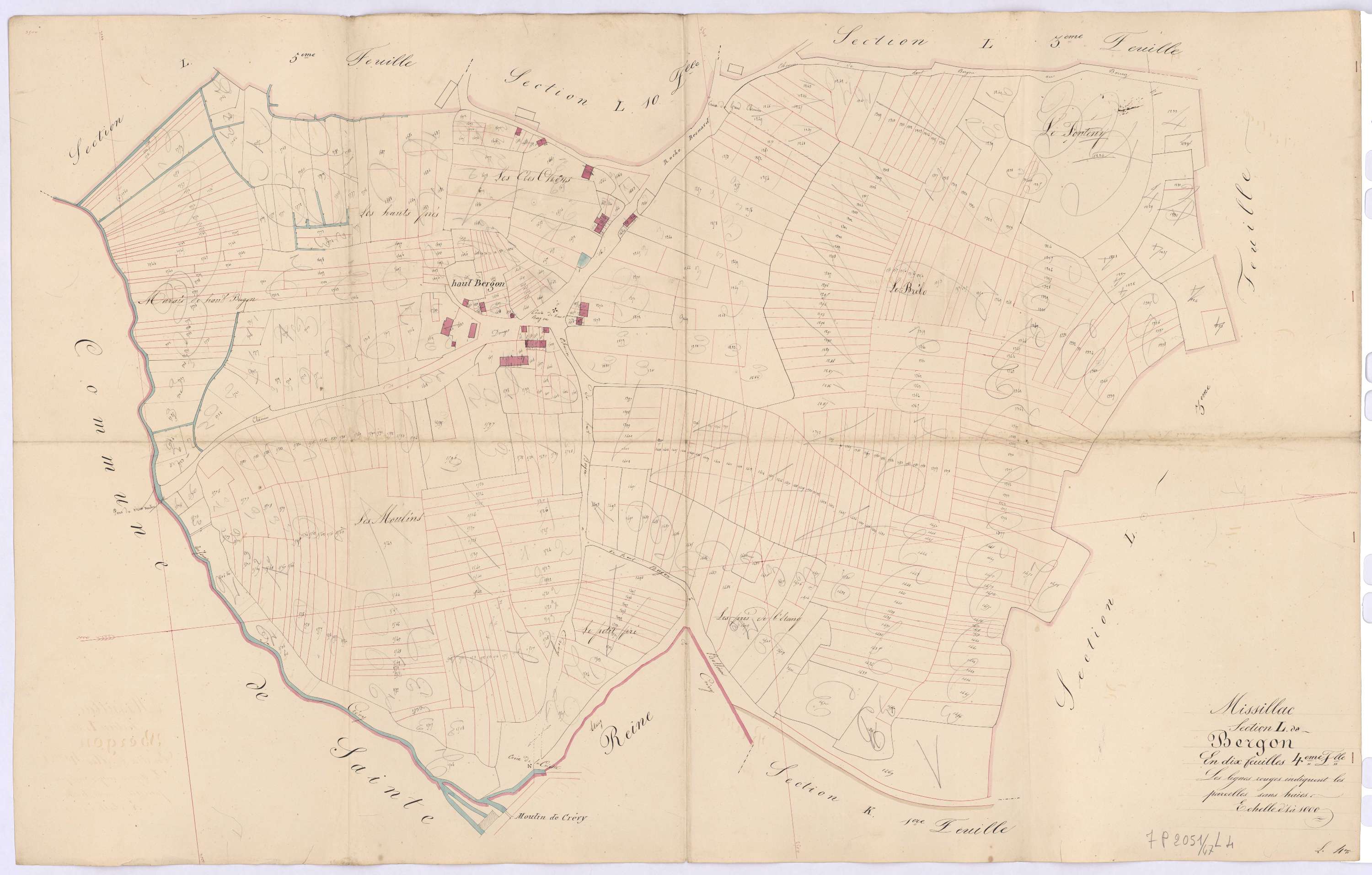 Missillac - Section L4 Bergon (section de) ; 1224-1782