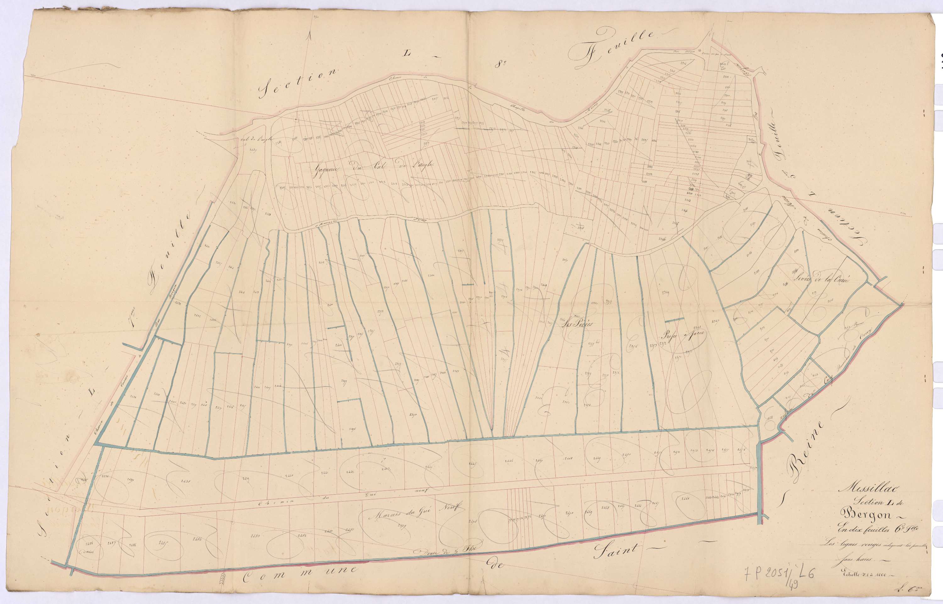 Missillac - Section L6 Bergon (section de) ; 2162-2488