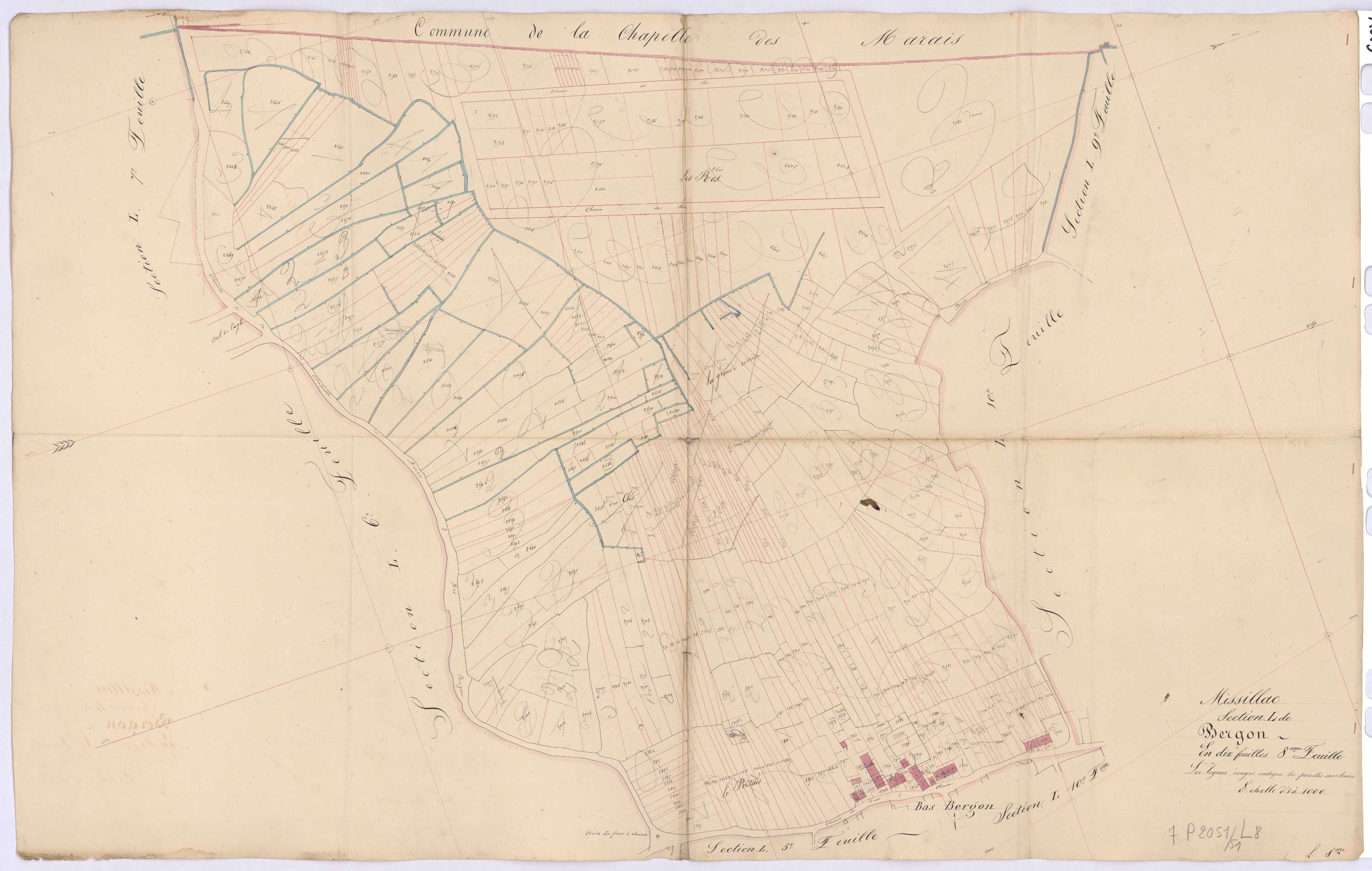 Missillac - Section L8 Bergon (section de) ; 2544-2982