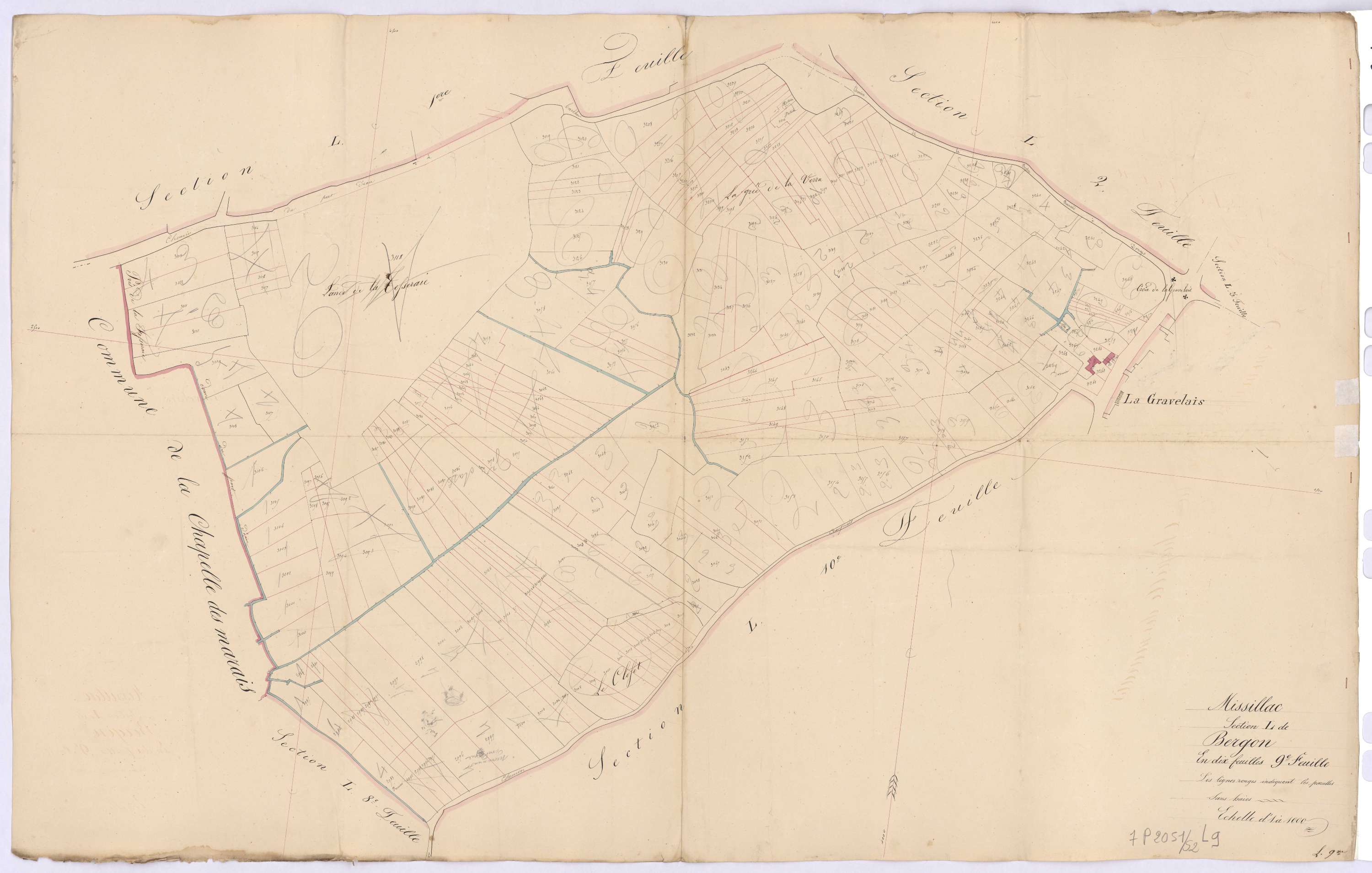 Missillac - Section L9 Bergon (section de) ; 2983-3269