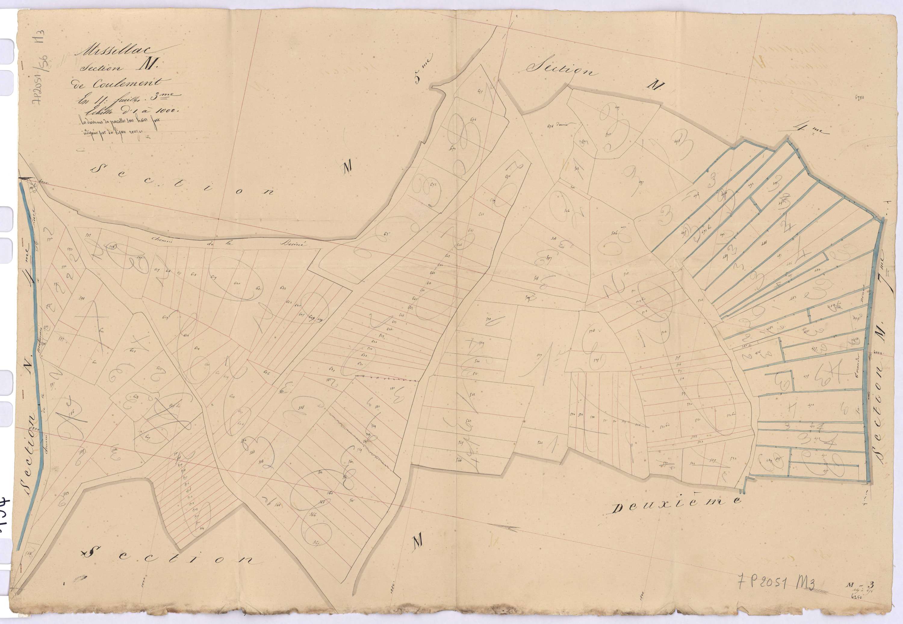 Missillac - Section M3 Coulement (section de) ; 469-656