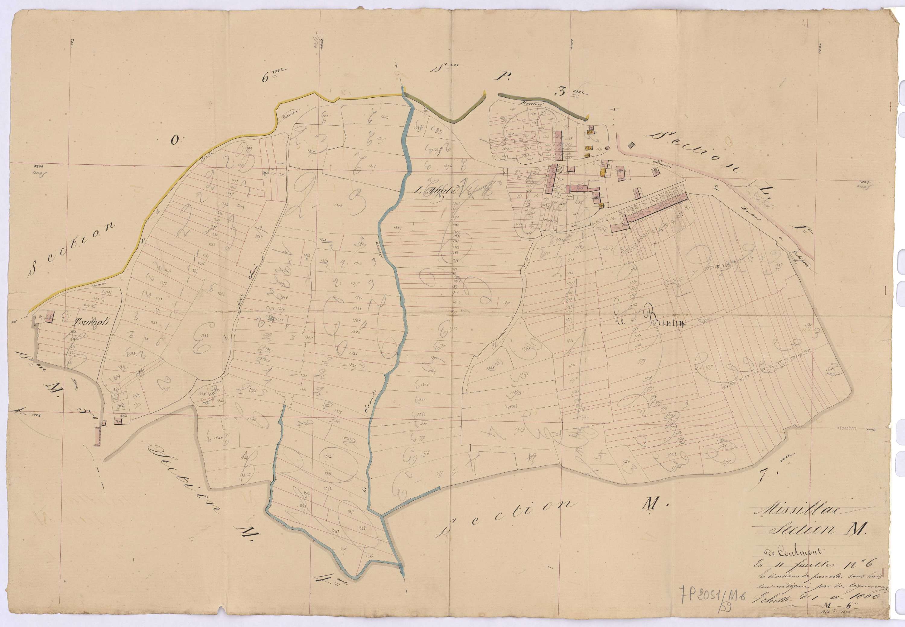 Missillac - Section M6 Coulement (section de) ; 1254-1600