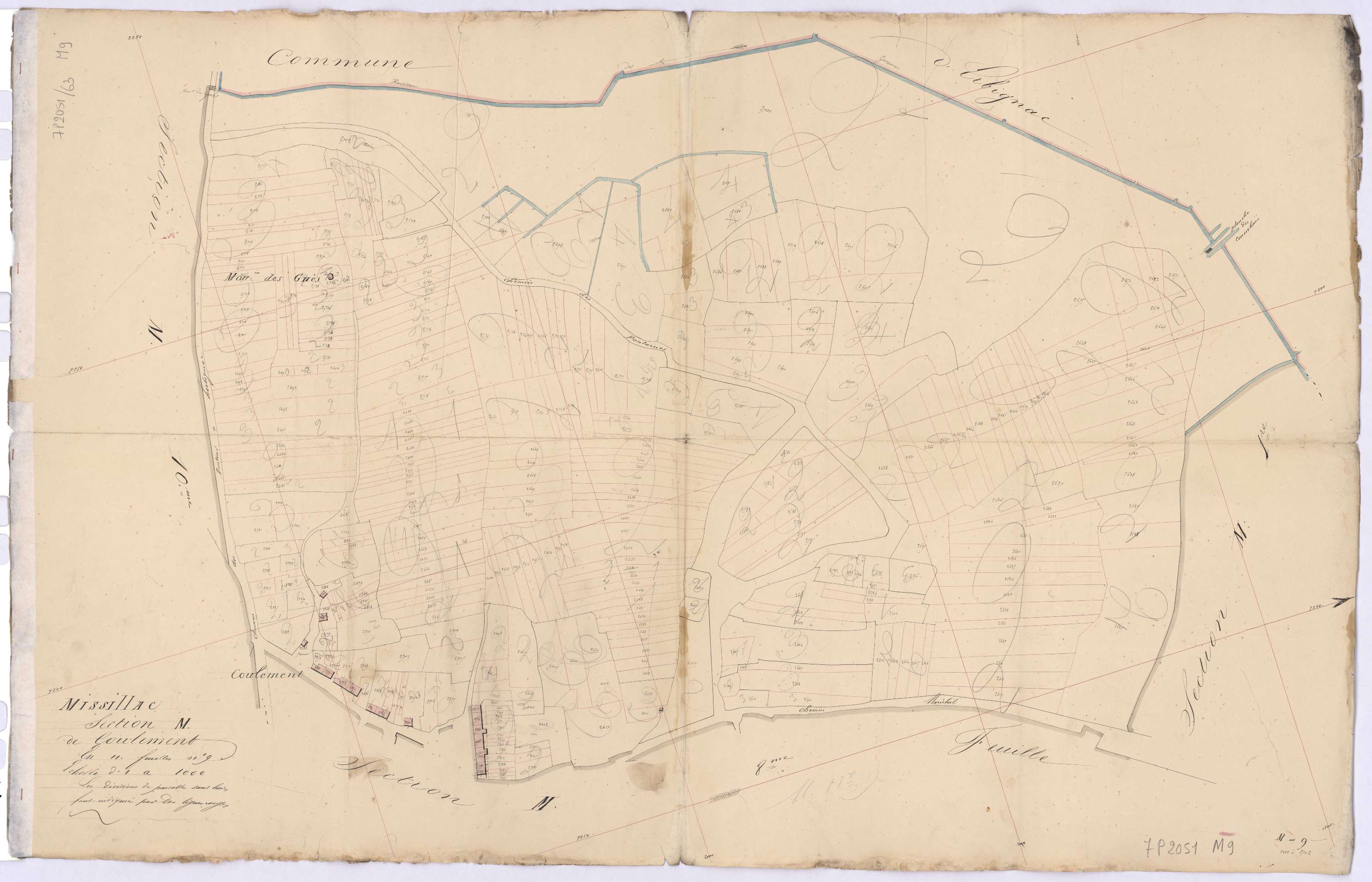Missillac - Section M9 Coulement (section de) ; 2322-2702