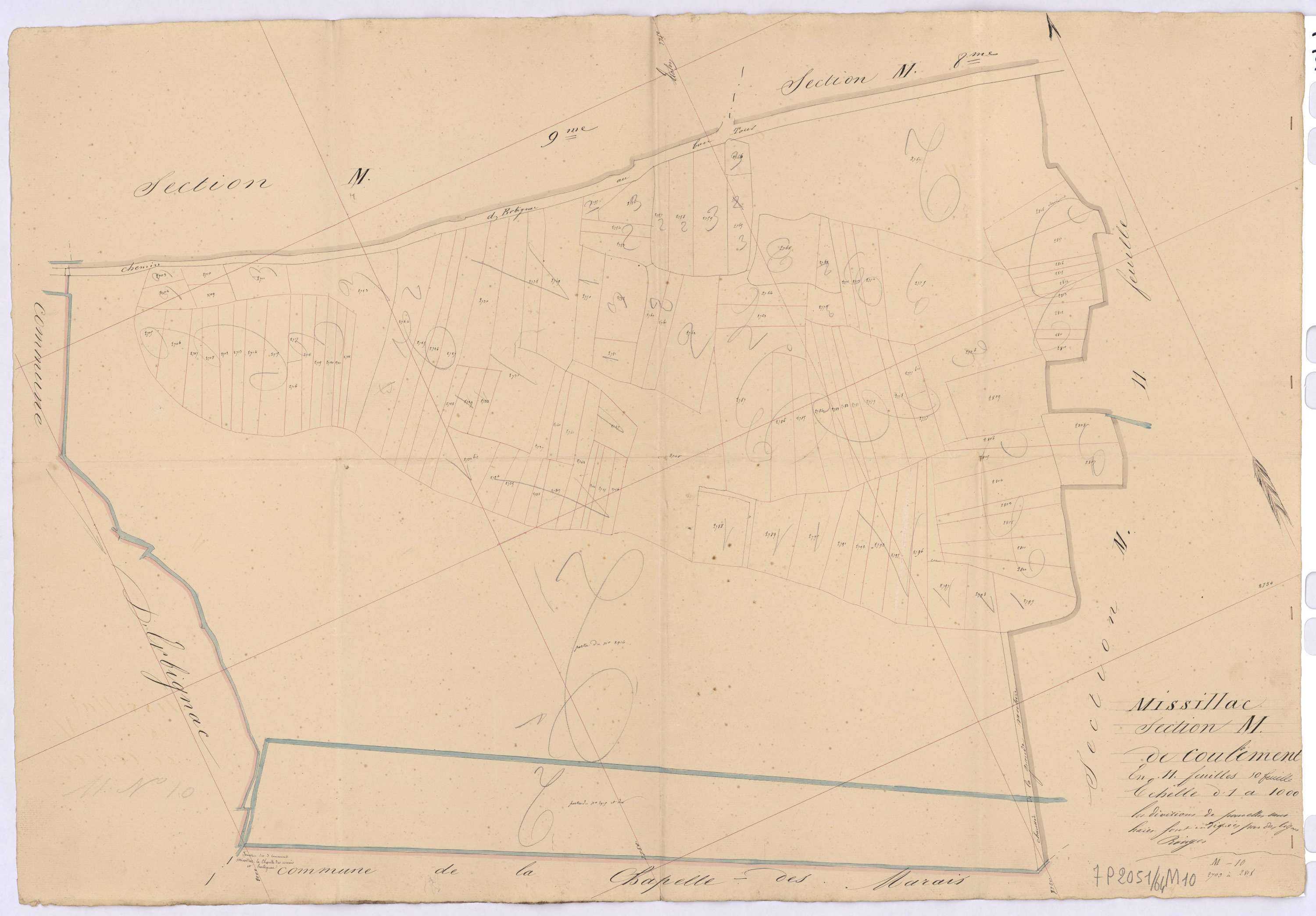 Missillac - Section M10 Coulement (section de) ; 2703-2818