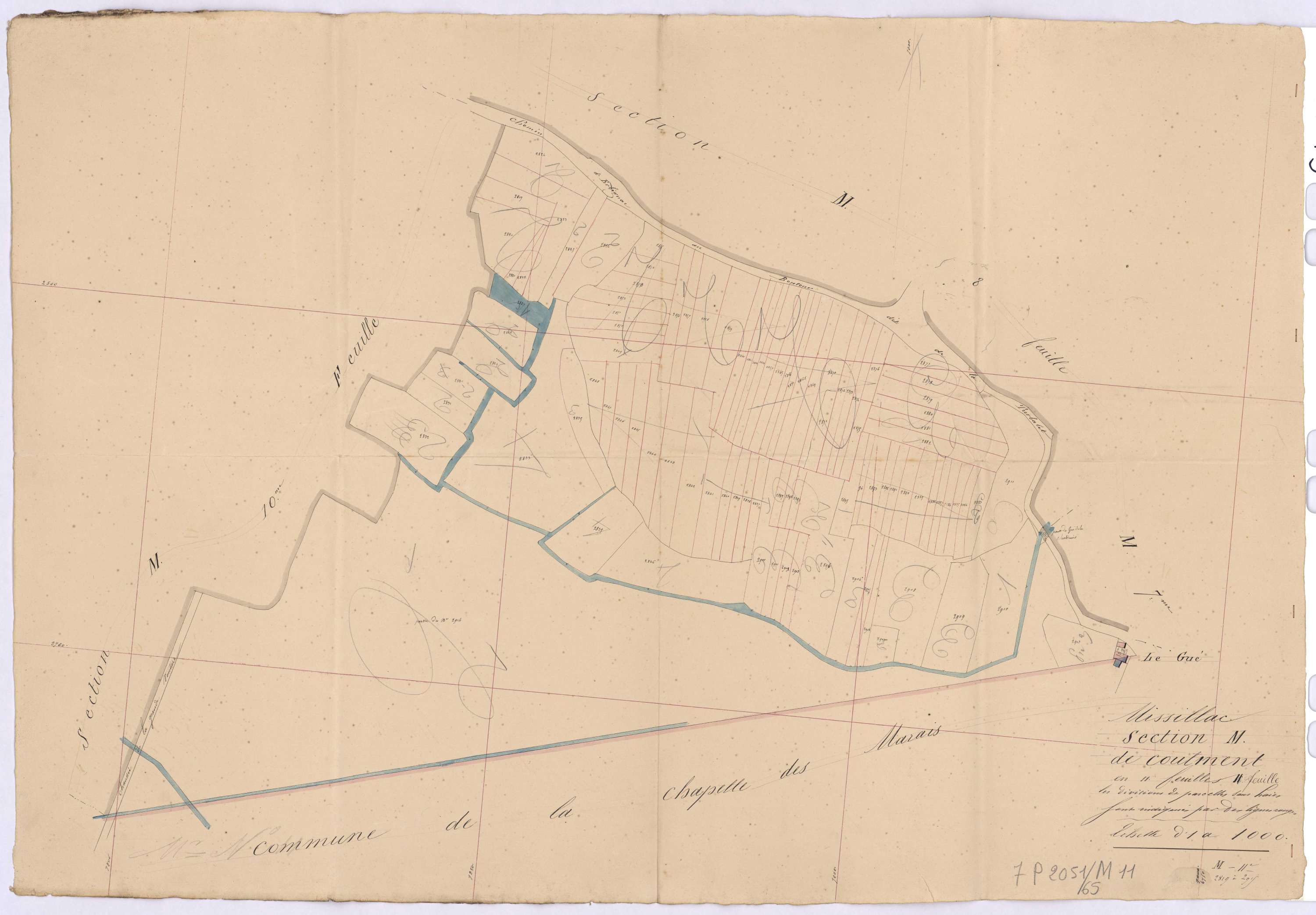 Missillac - Section M11 Coulement (section de) ; 2819-2915